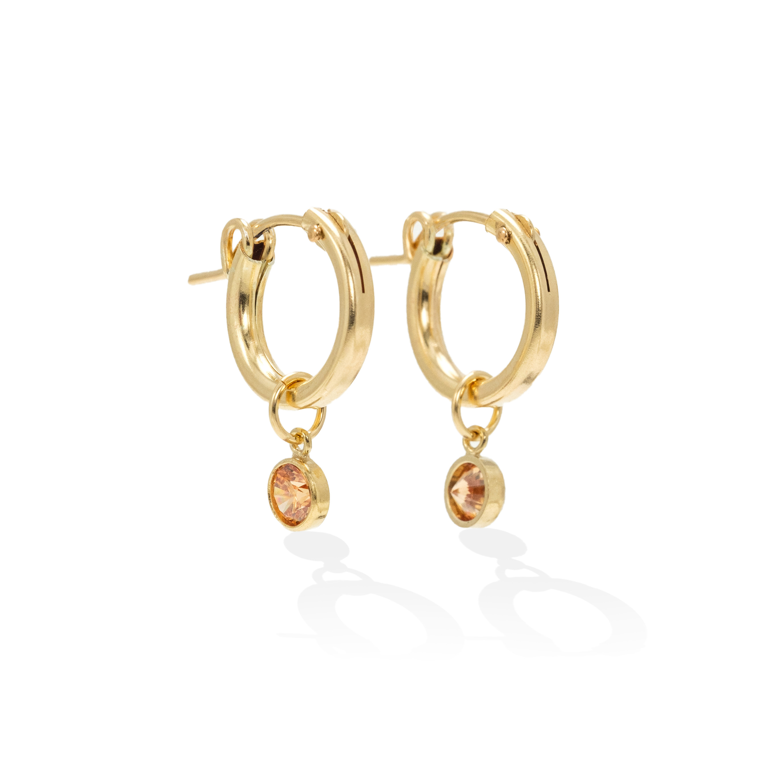 Picture of Birthstone Gold-Filled Hoop Earrings - November