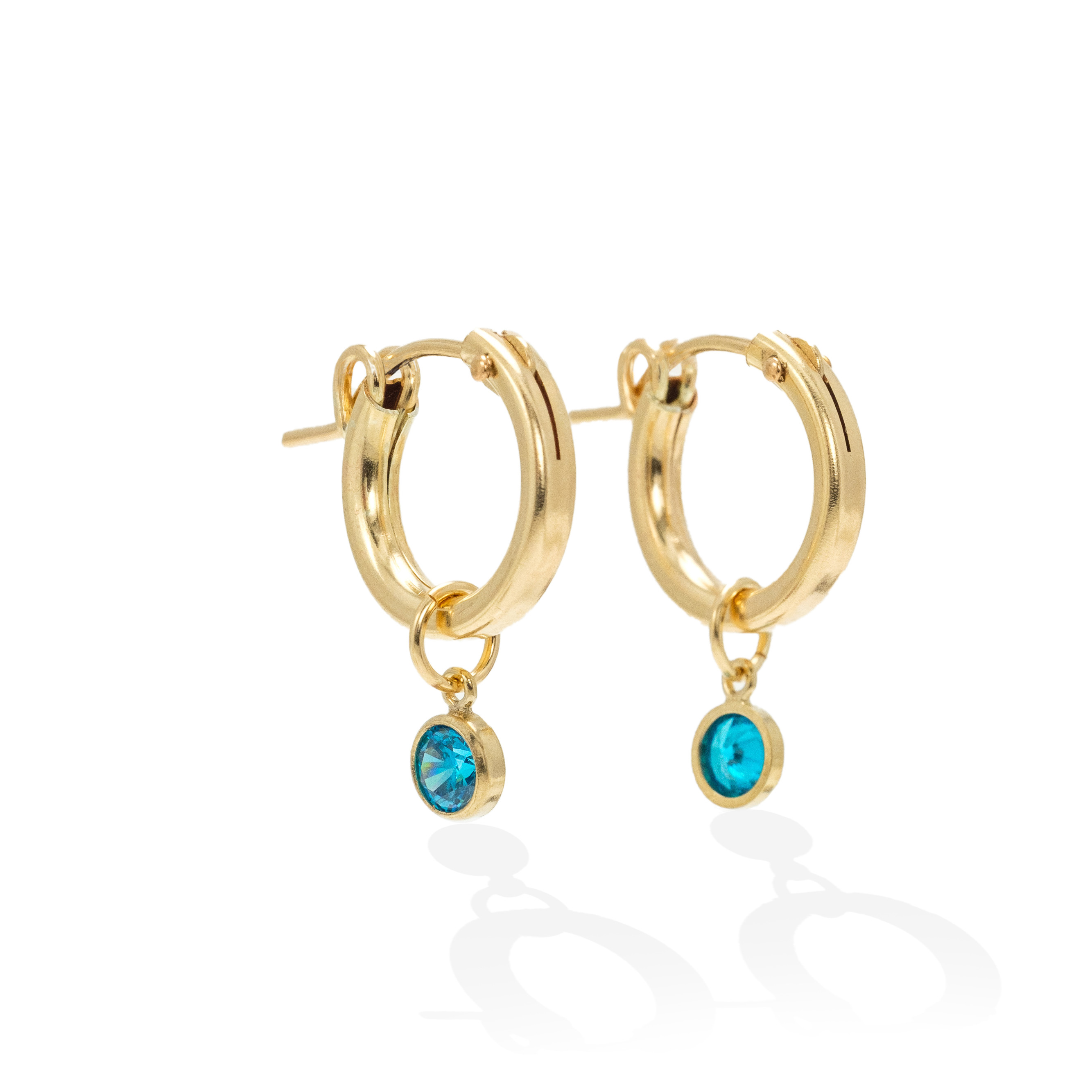 Picture of Birthstone Gold-Filled Hoop Earrings - September