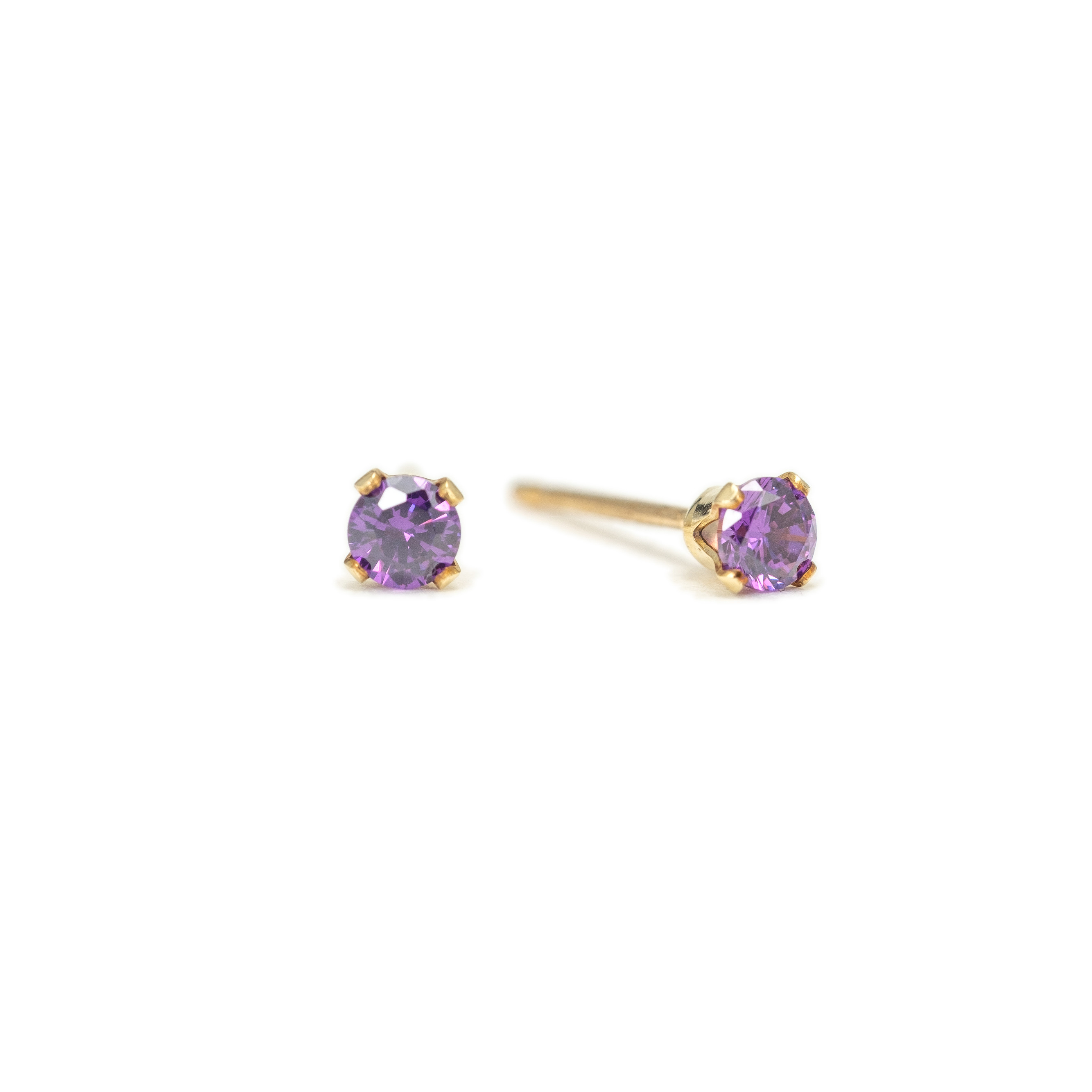 Picture of Birthstone Gold-Filled Stud Earrings - February