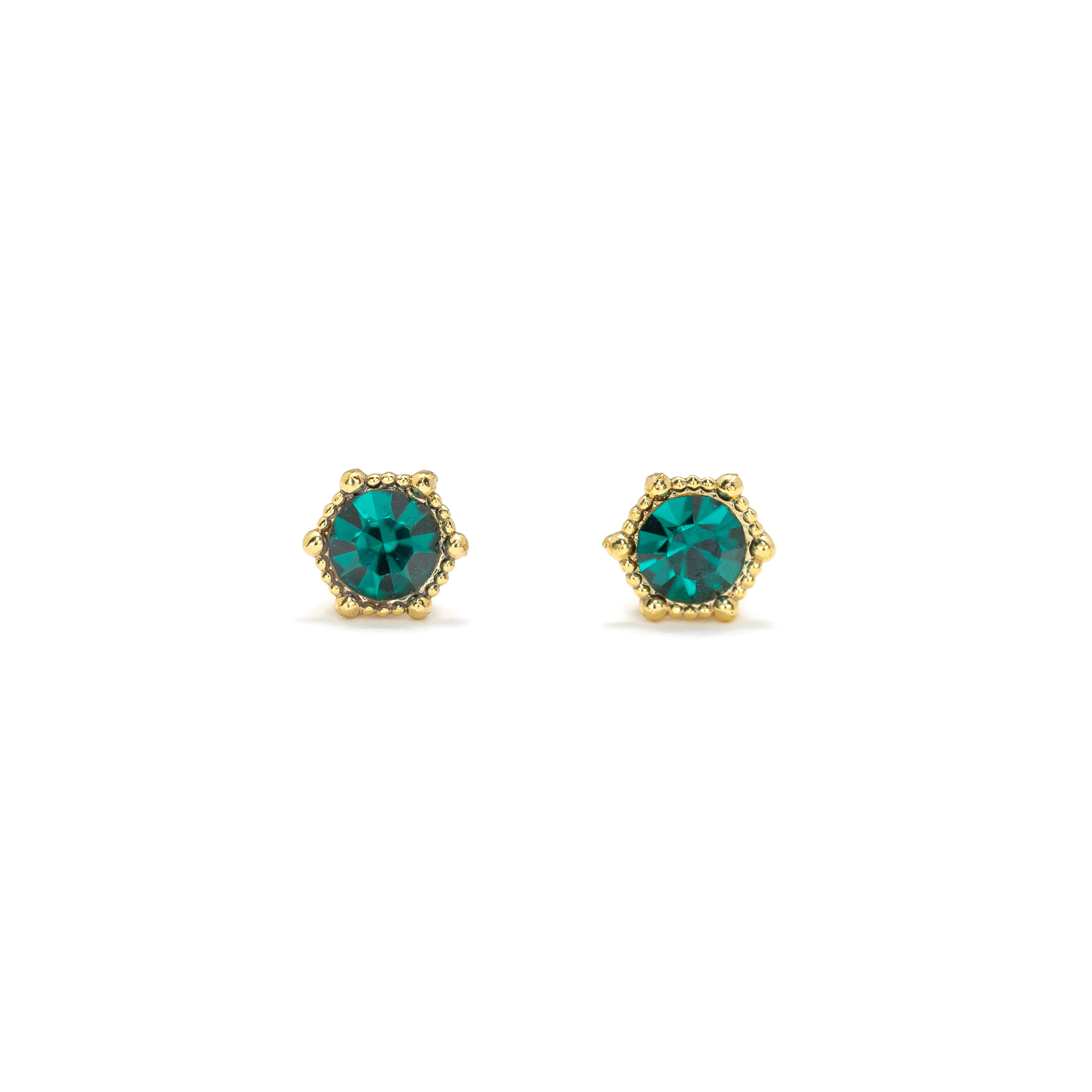 Picture of Astrid Stud Earrings - Emerald