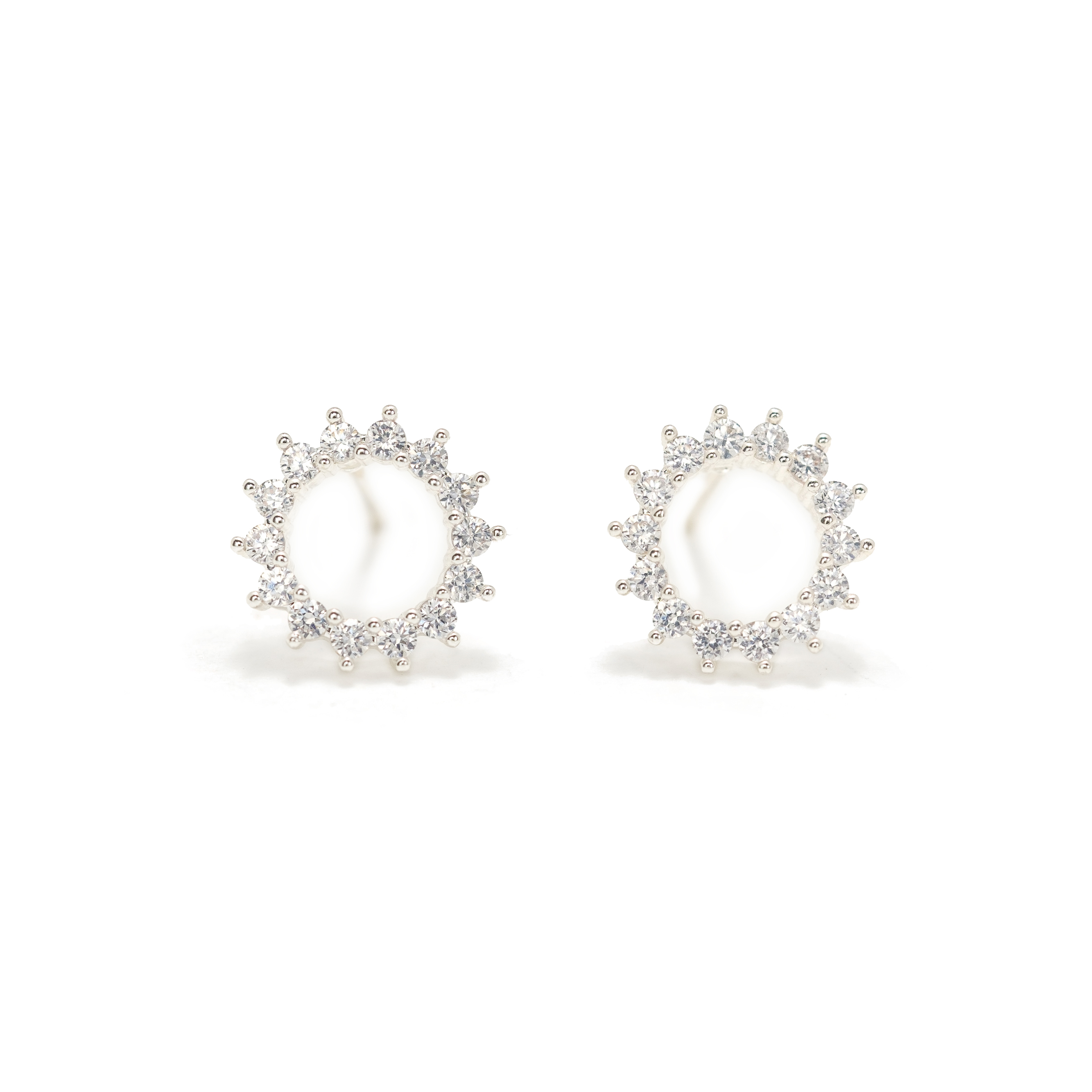 Picture of Halo Stud Earrings - Silver