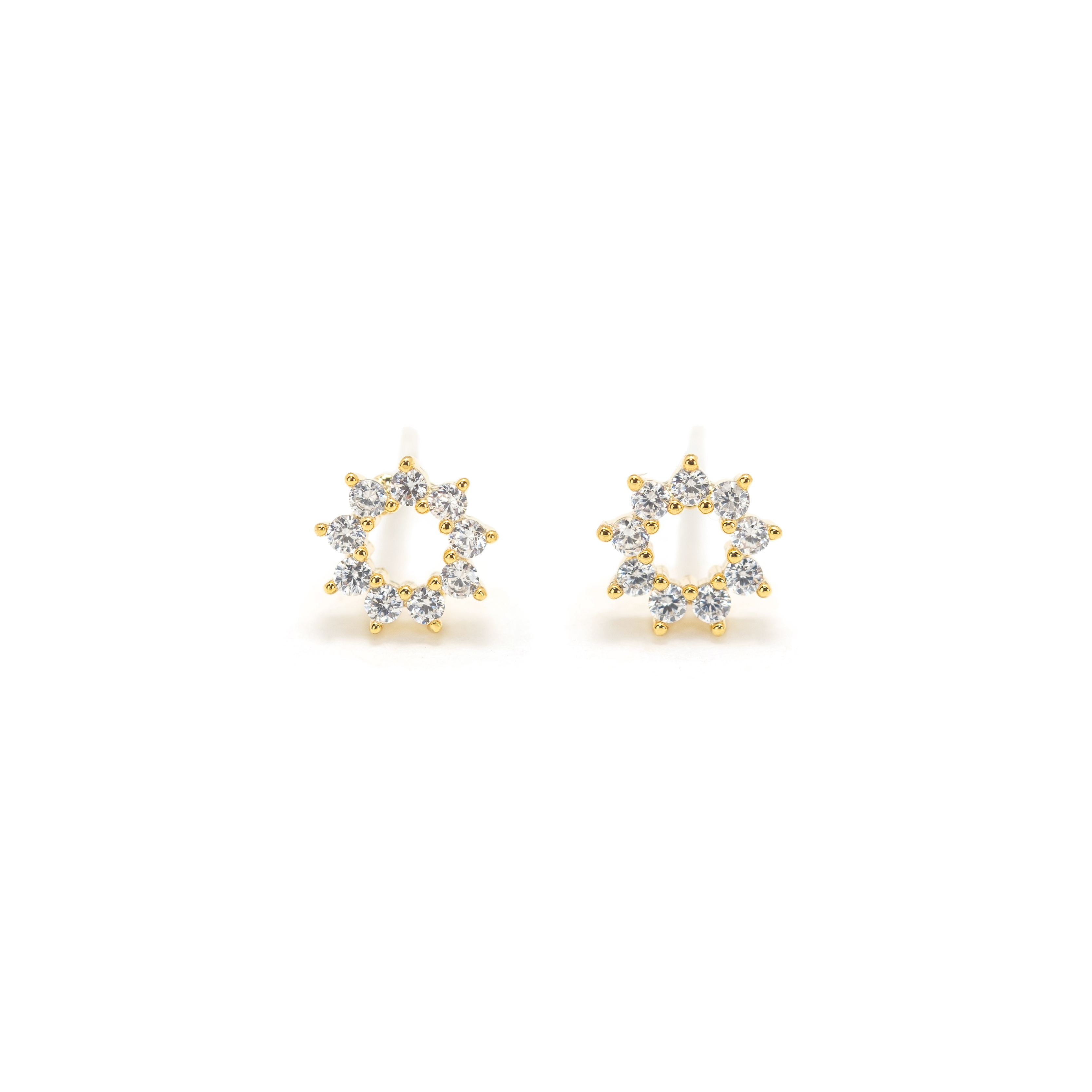 Picture of Halo Mini Stud Earrings - Gold