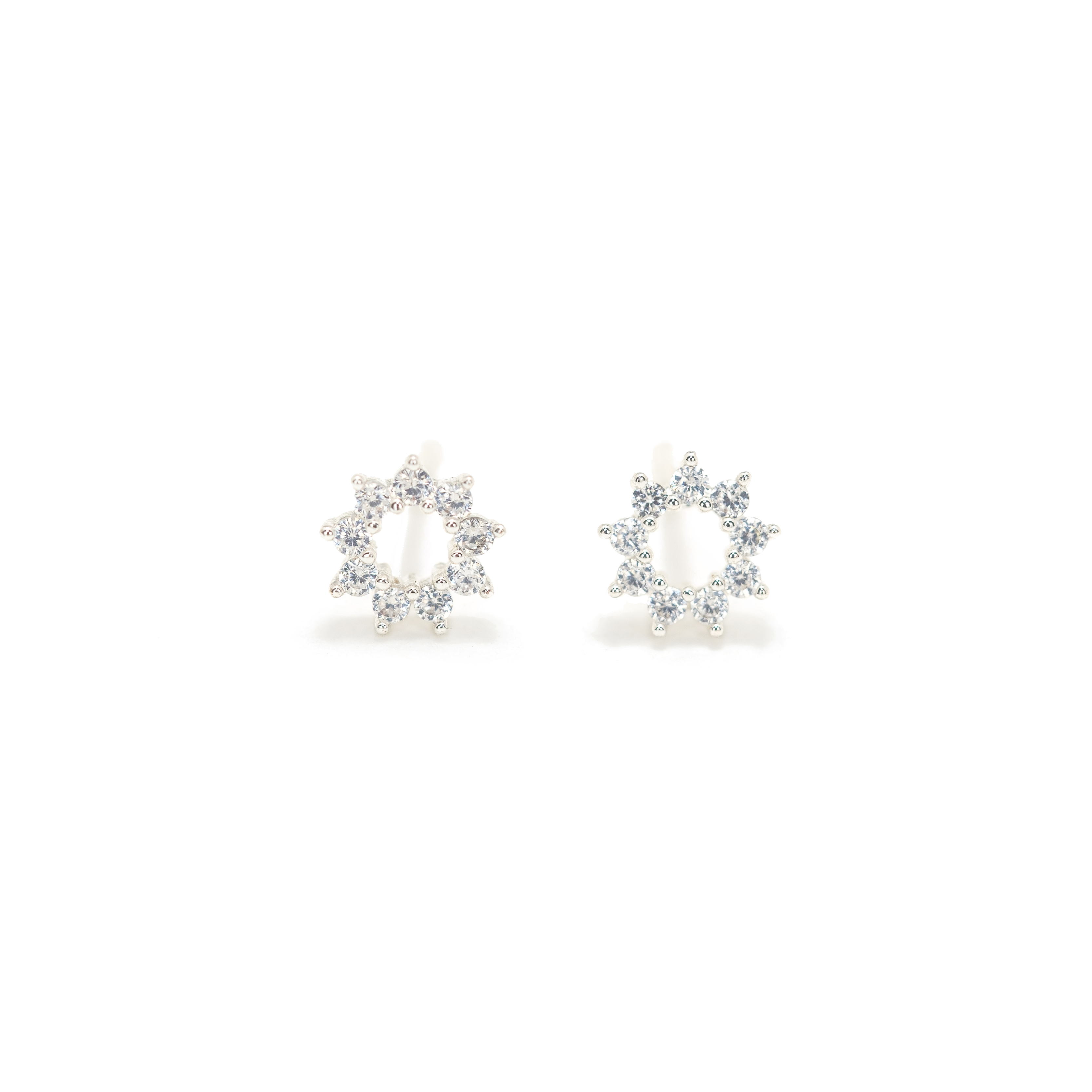 Picture of Halo Mini Stud Earrings - Silver