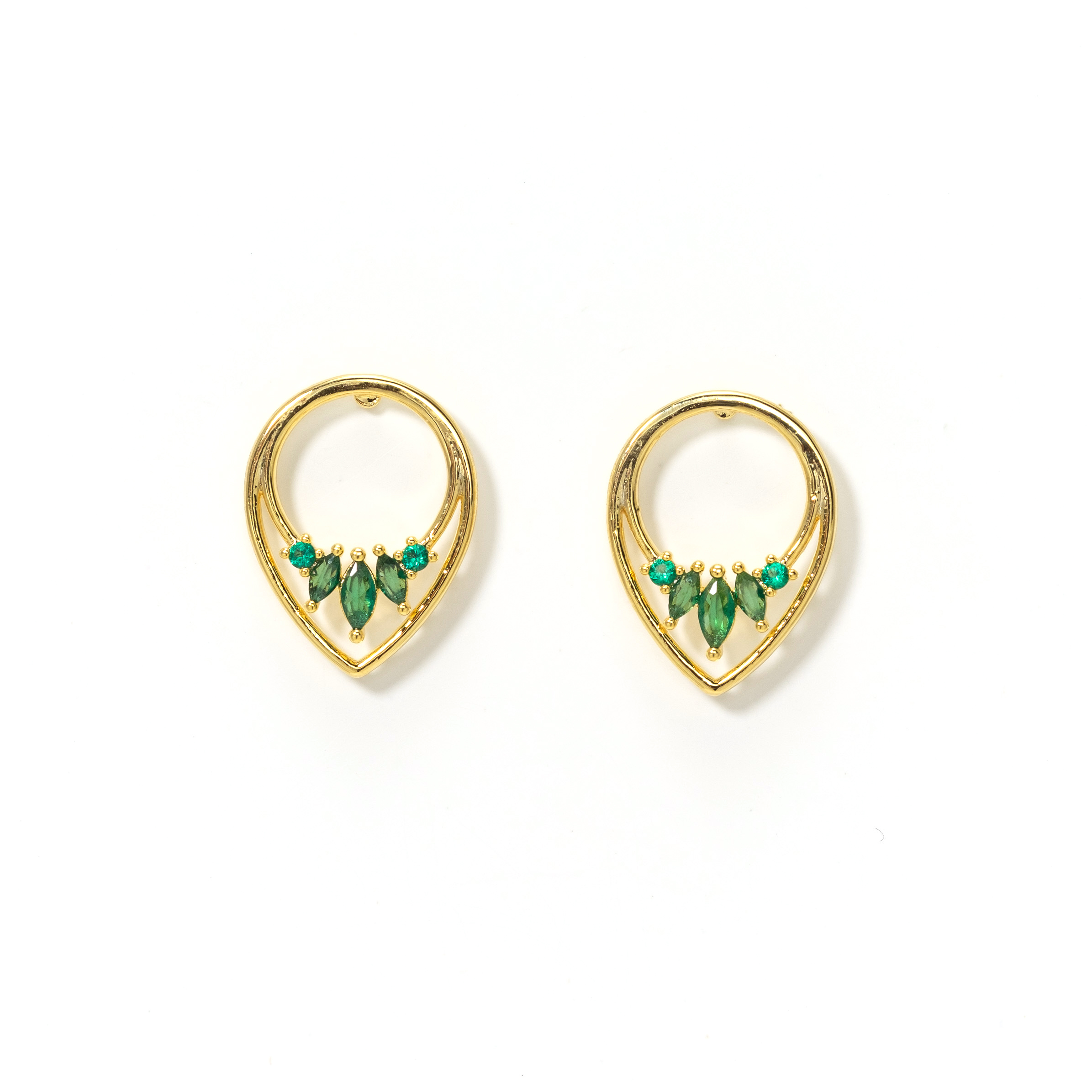 Picture of Aria Stud Earrings - Emerald