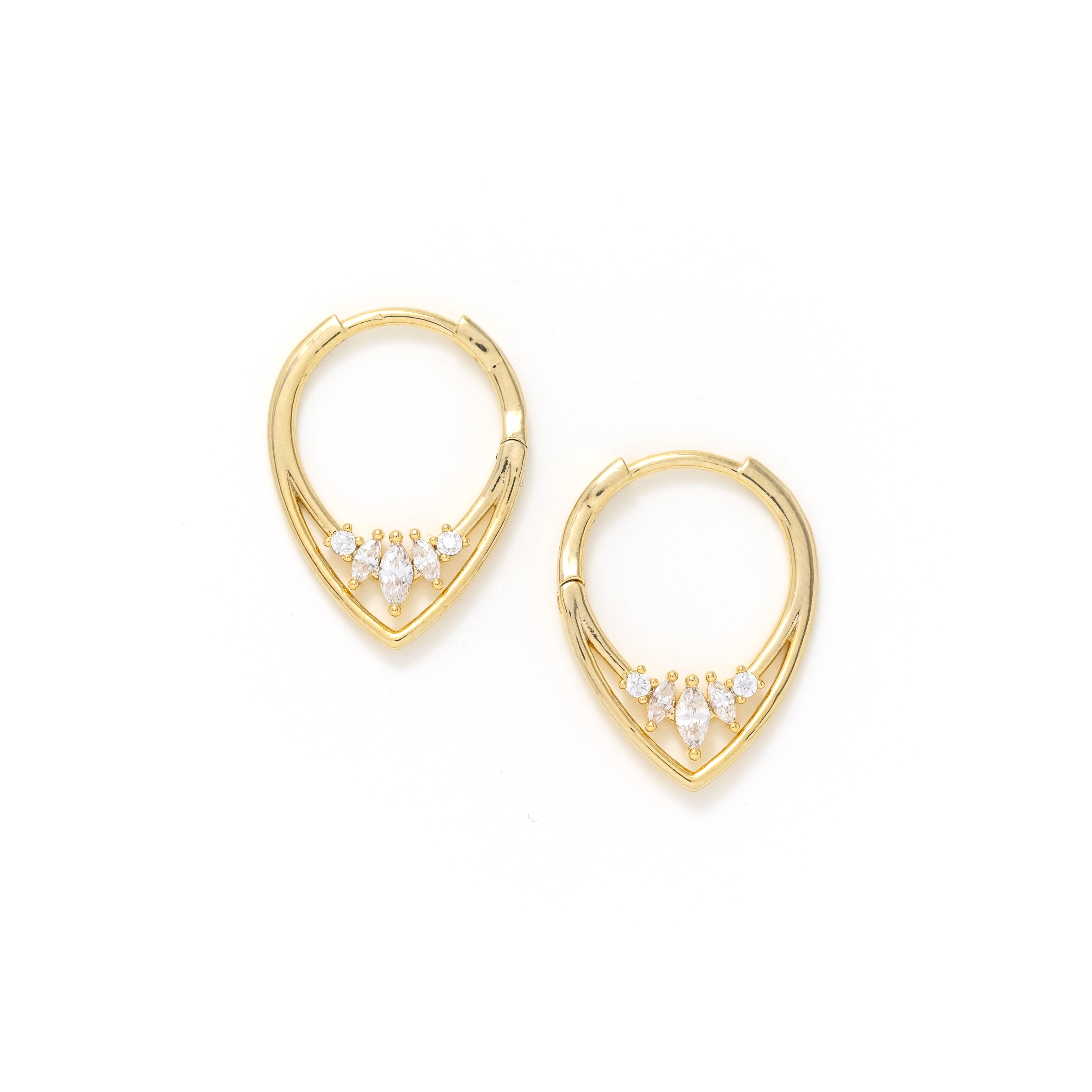 Picture of Aria Hoop Earrings - Clear