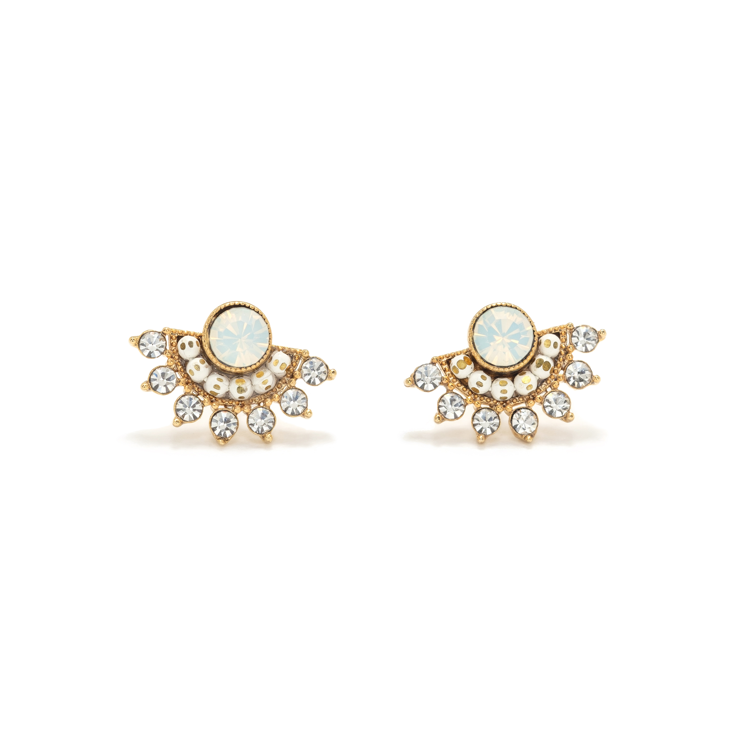 Picture of Nico Fan Earrings - White Opal