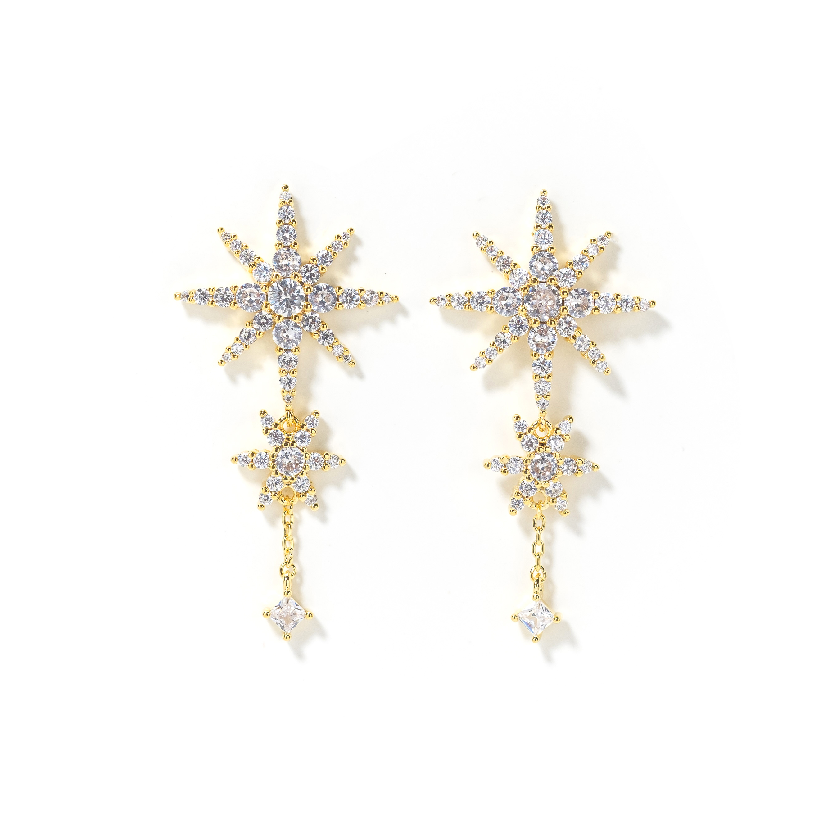 Picture of Etoile Star Drop Earrings - Gold