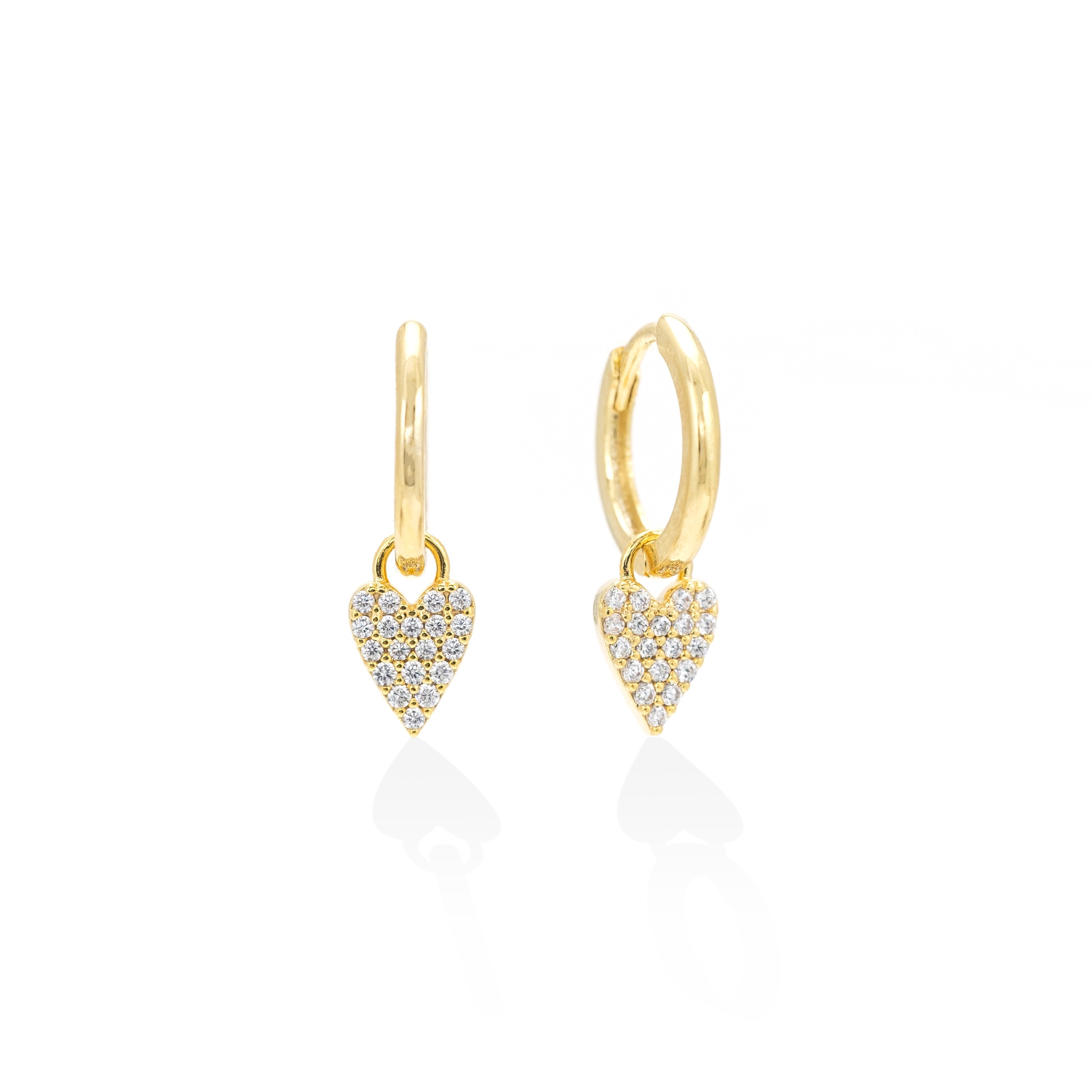 Picture of Flutter Huggie Drop Hoop Earrings - Gold