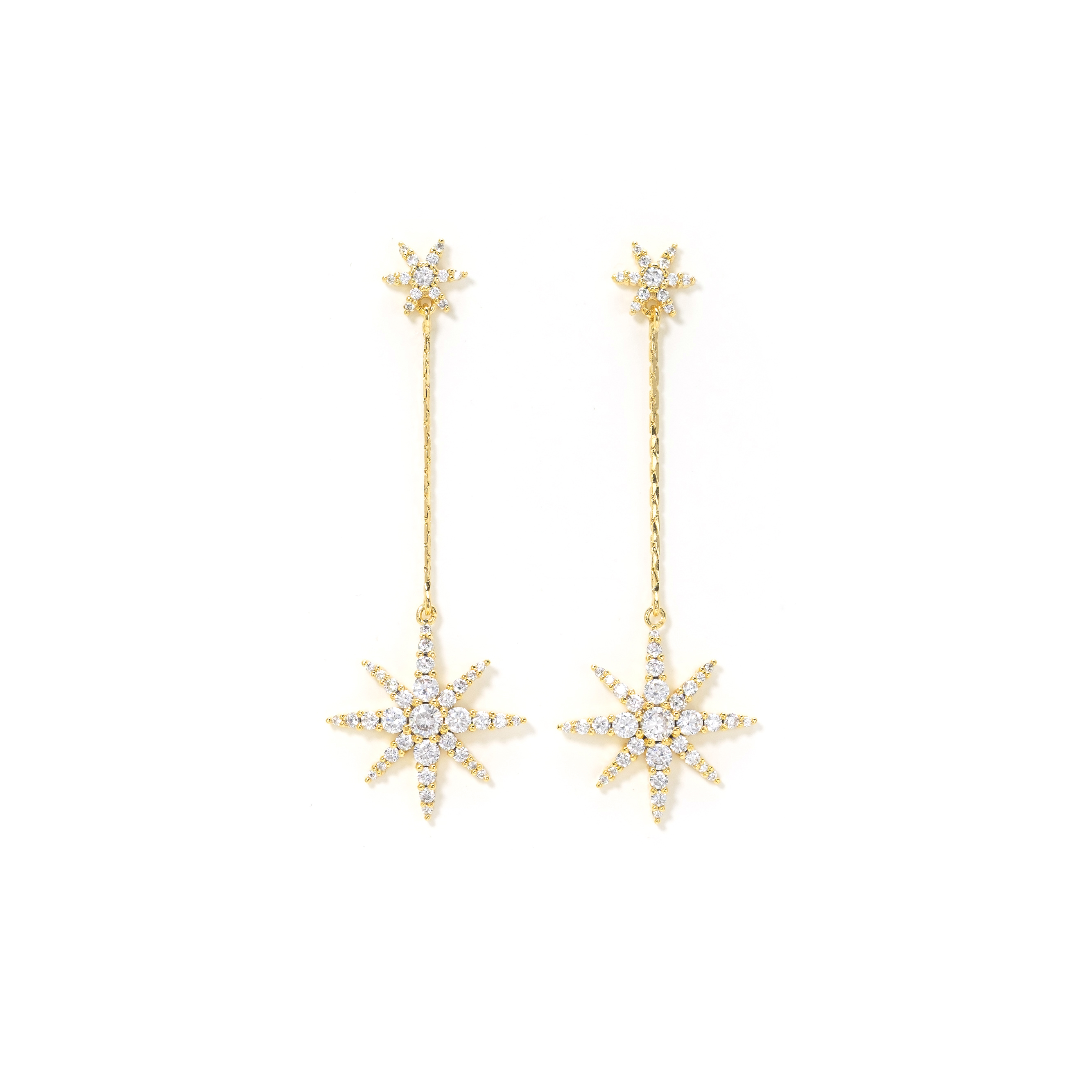 Picture of Aquila Star Drop Earrings - Gold