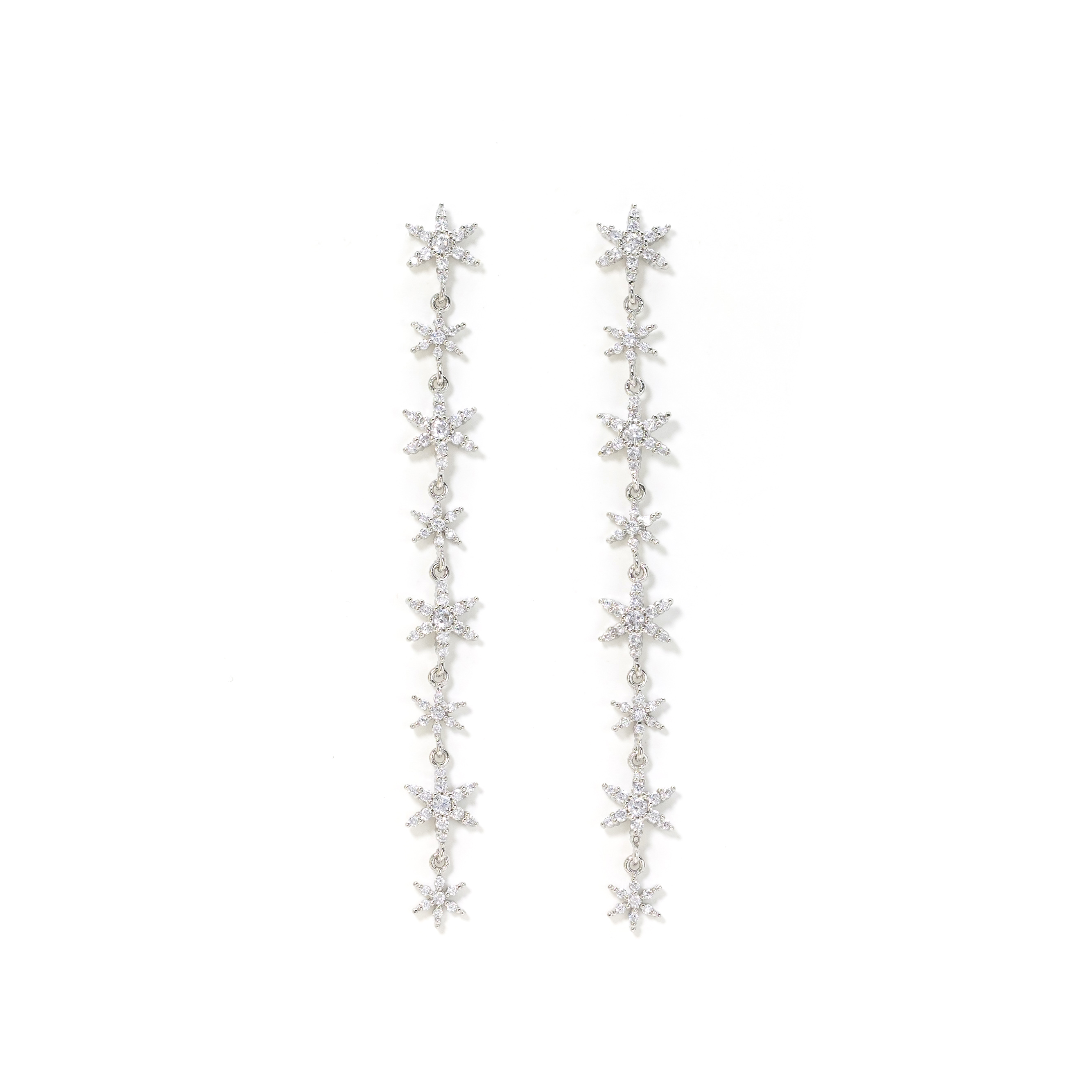 Picture of Solaris Star Drop Earrings - Silver