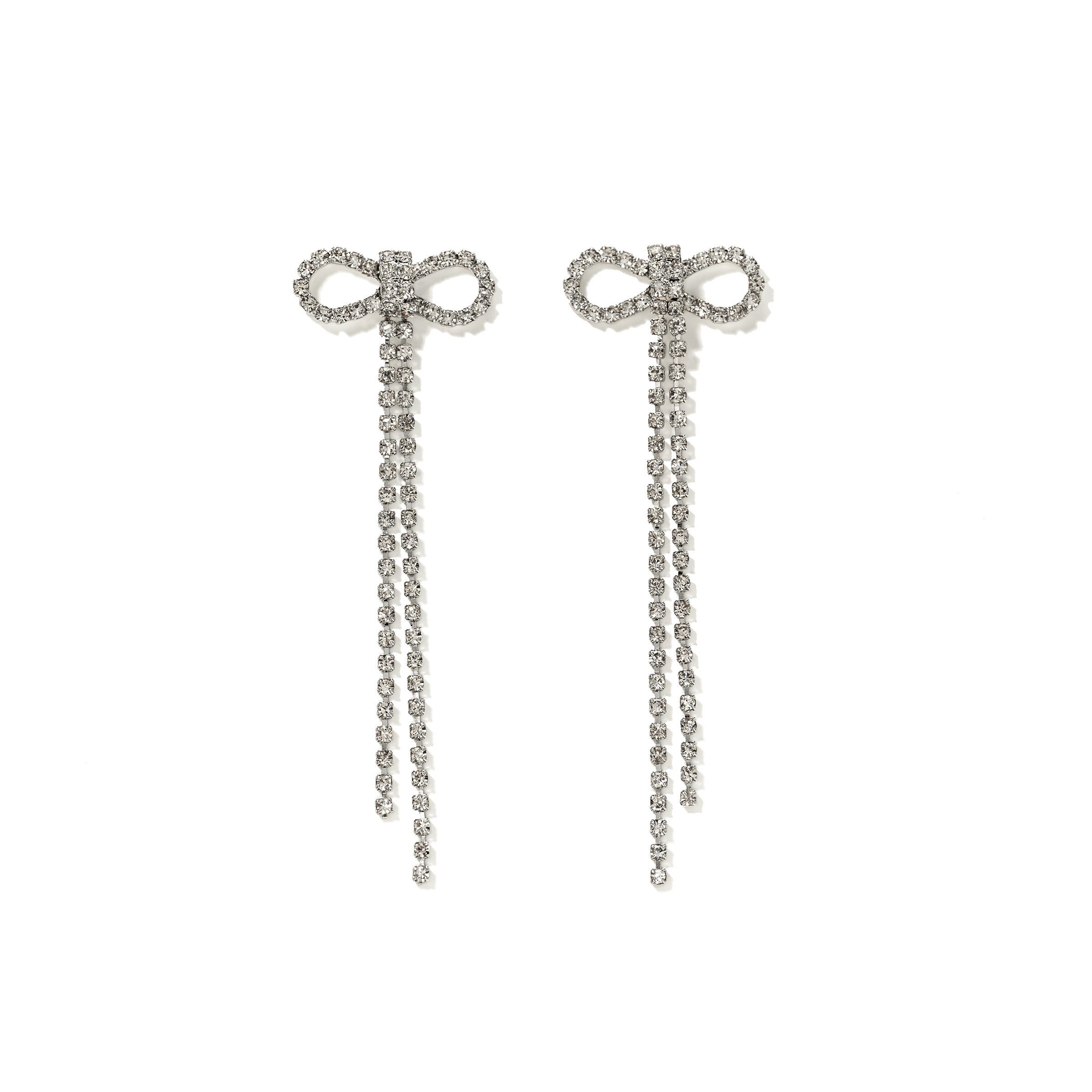 Picture of Luxe Bow Earrings - Silver