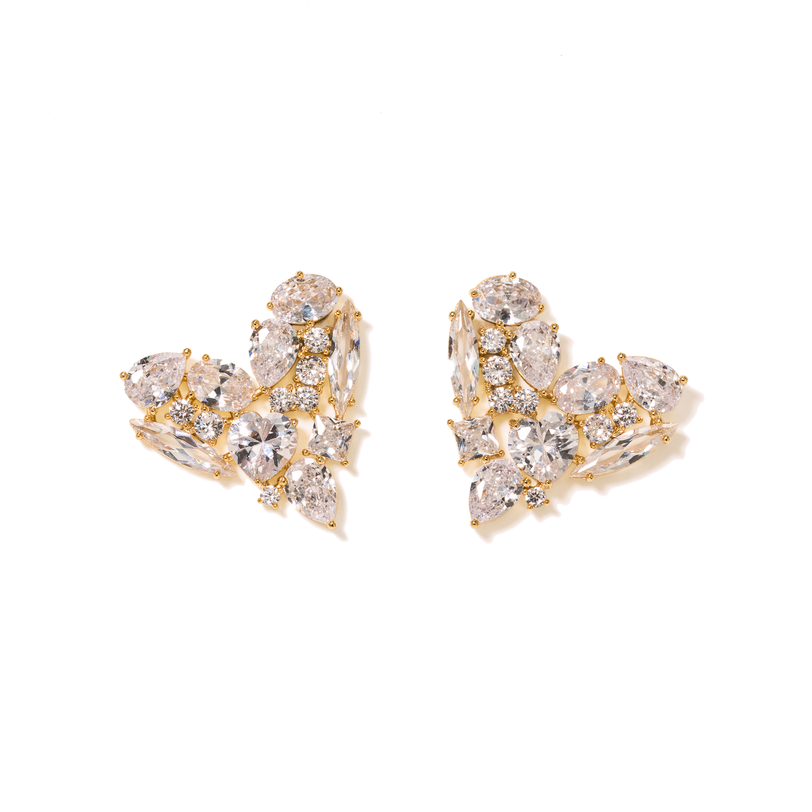 Picture of Debut Heart Stud Earrings - Gold