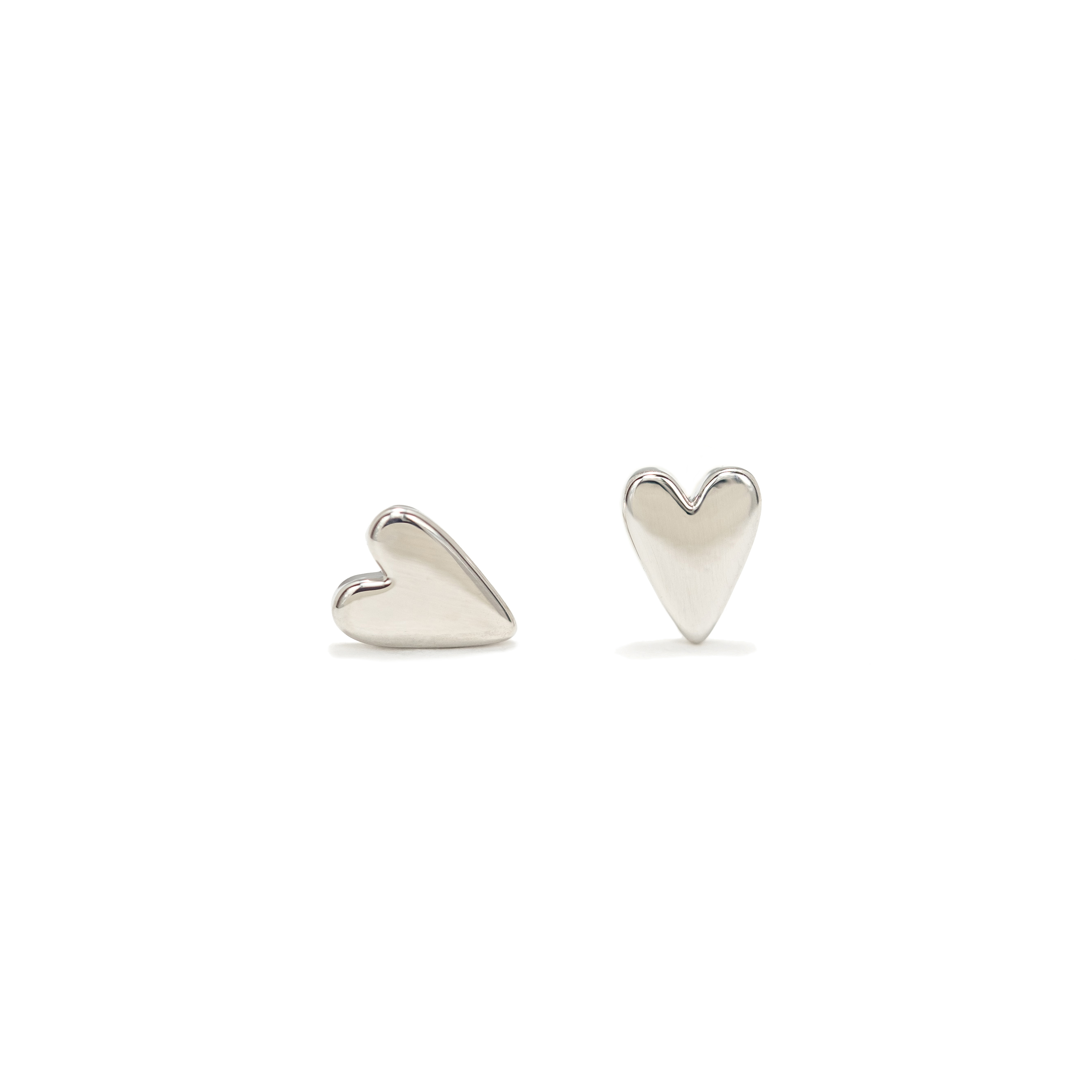 Picture of Everly Heart Stud Earrings - Silver