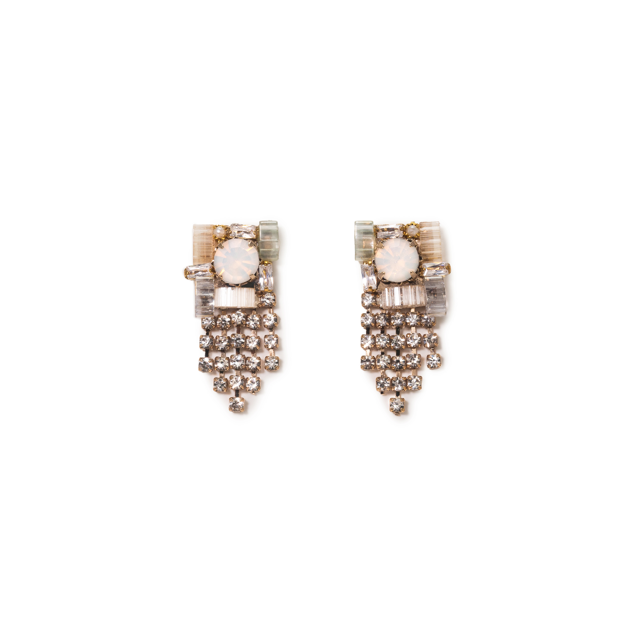 Picture of Chrysla Fringe Earrings - White