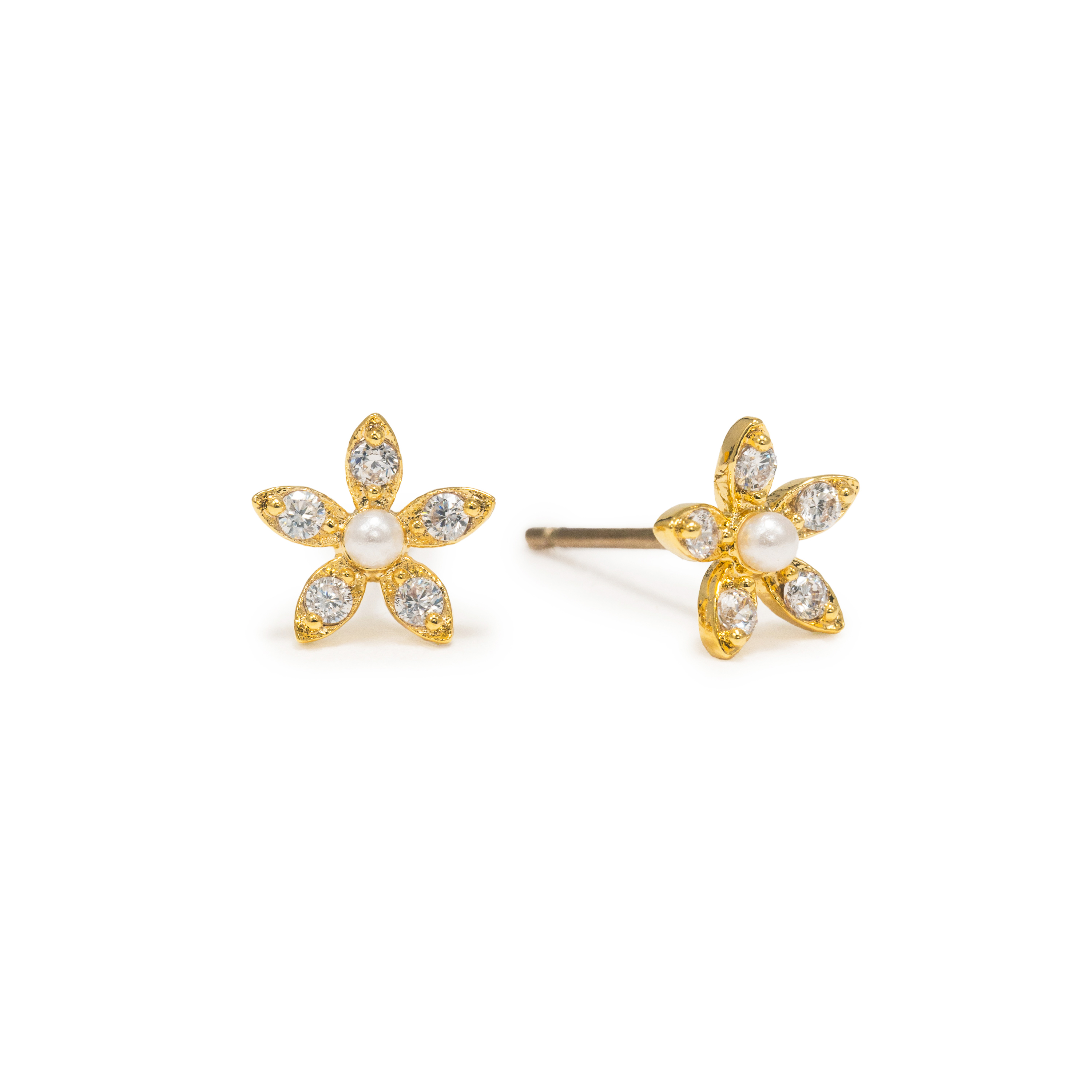 Picture of Lily Stud Earrings - Clear
