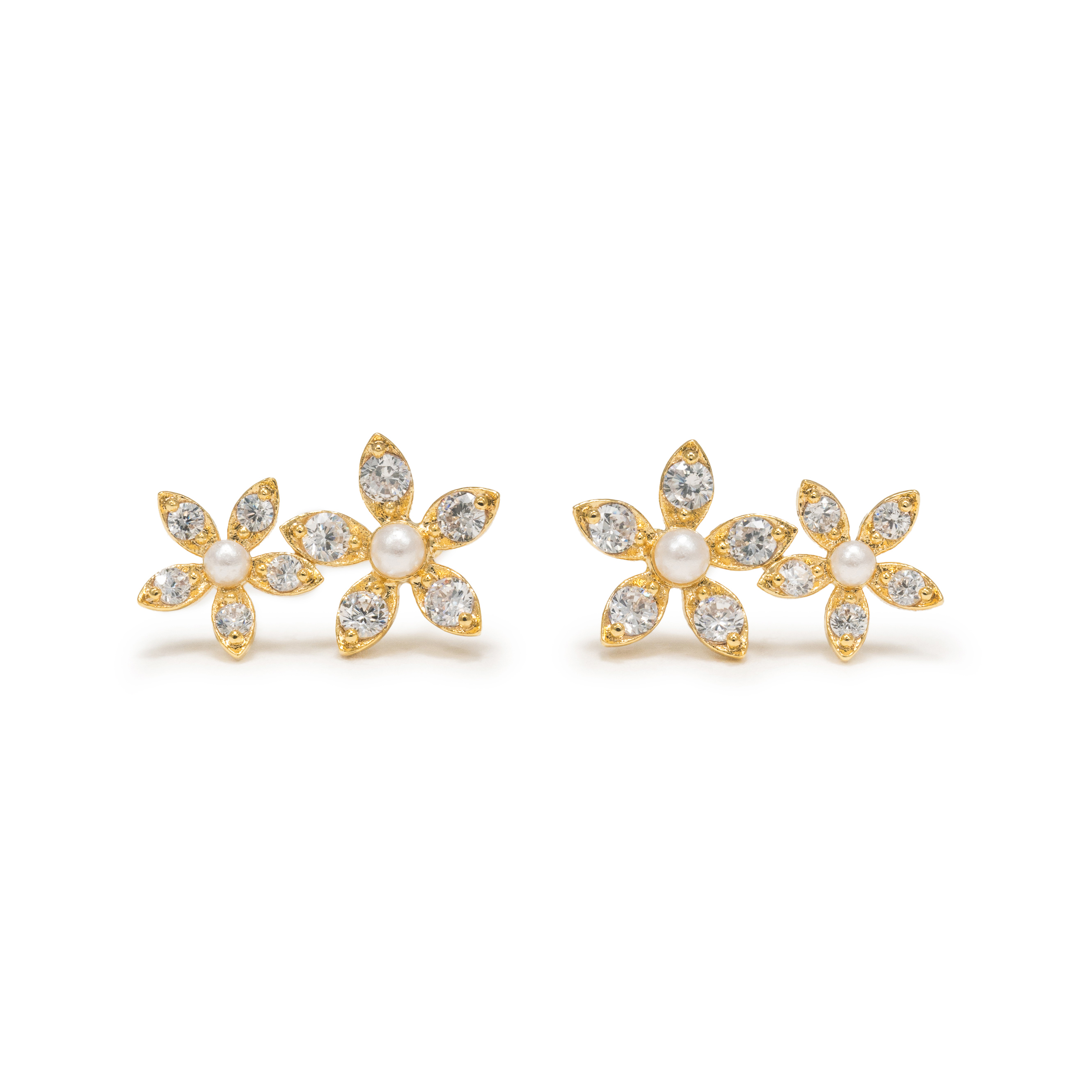 Picture of Lily Climber Earrings - Clear