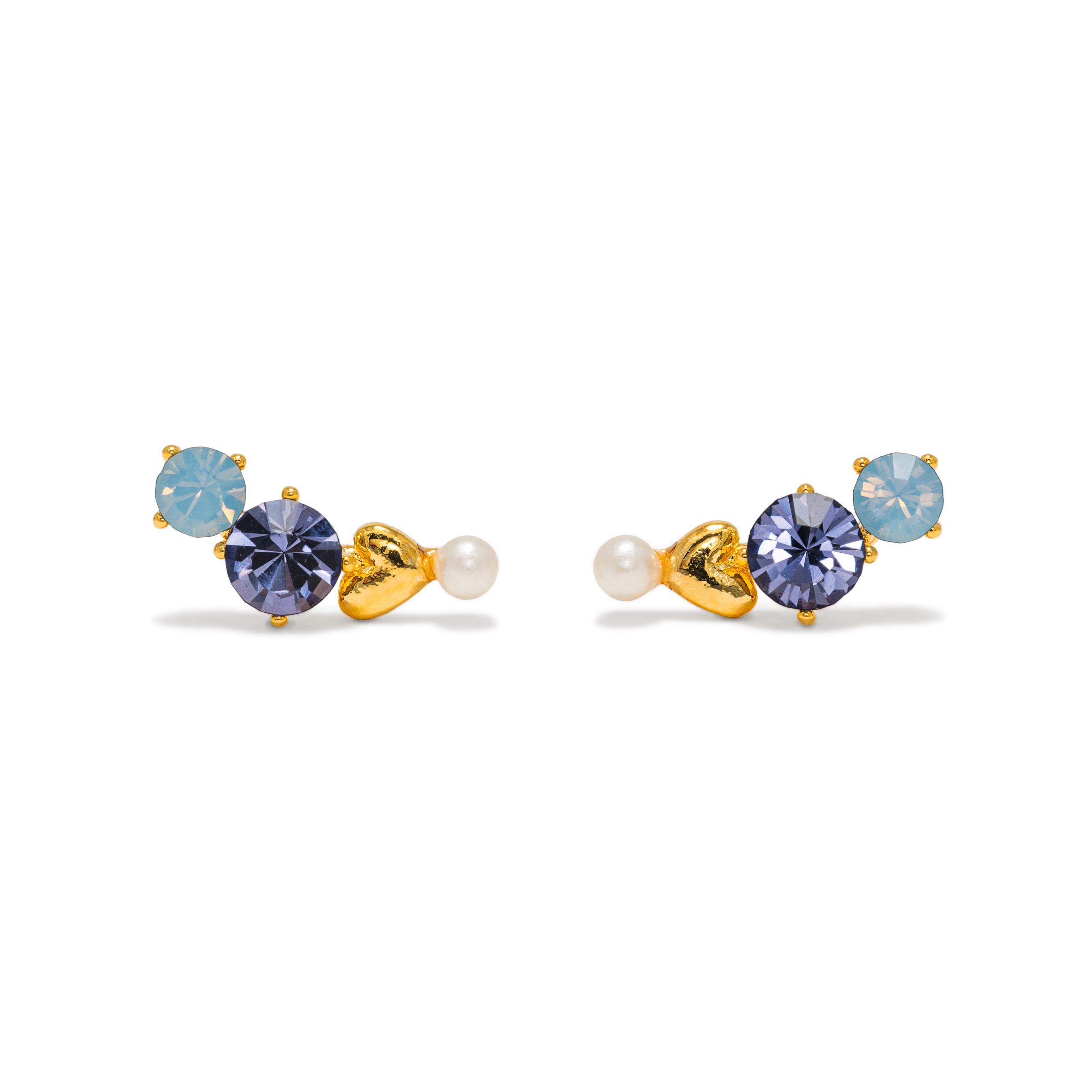Picture of Amorette Climber Earrings - Blue