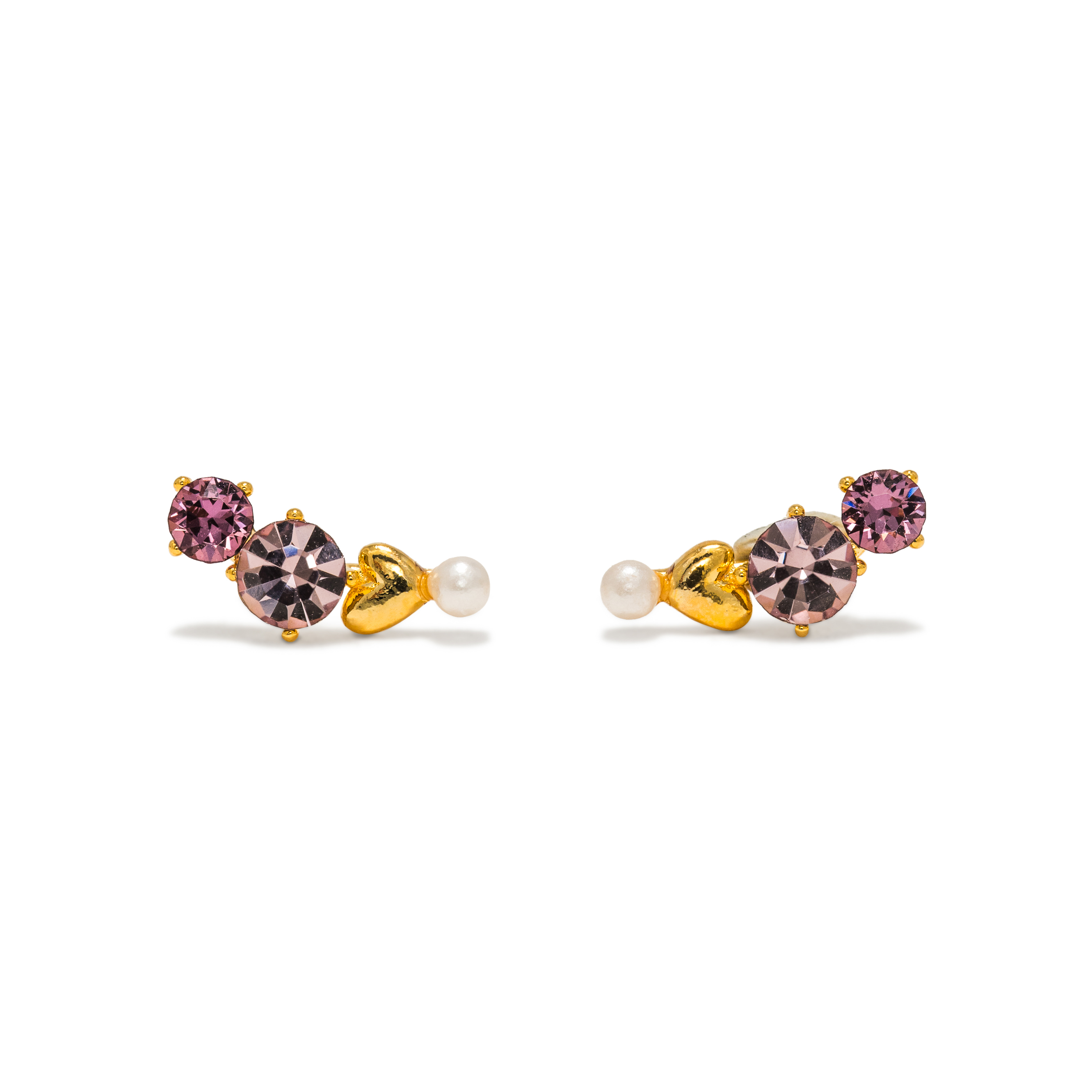 Picture of Amorette Climber Earrings - Pink