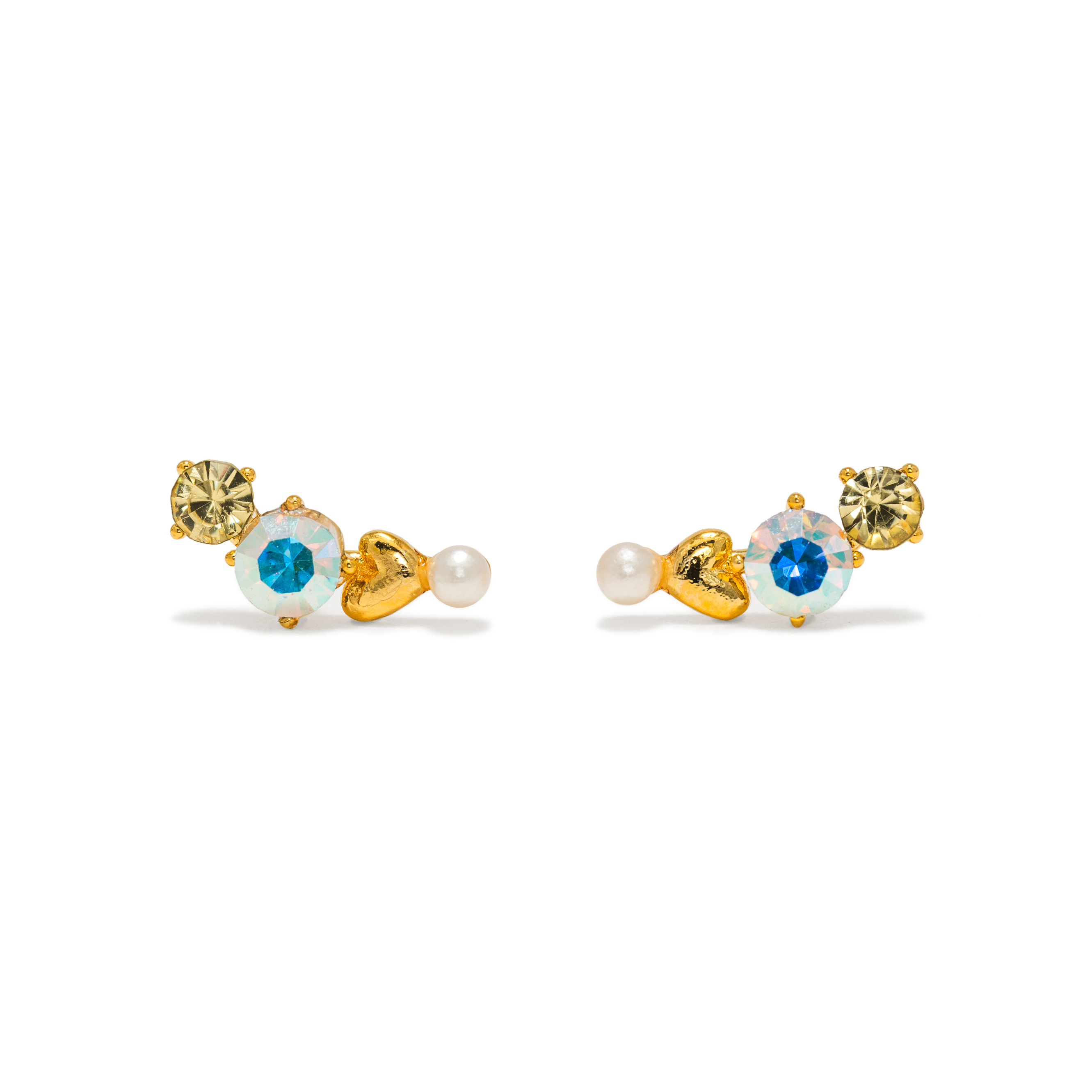 Picture of Amorette Climber Earrings - Yellow