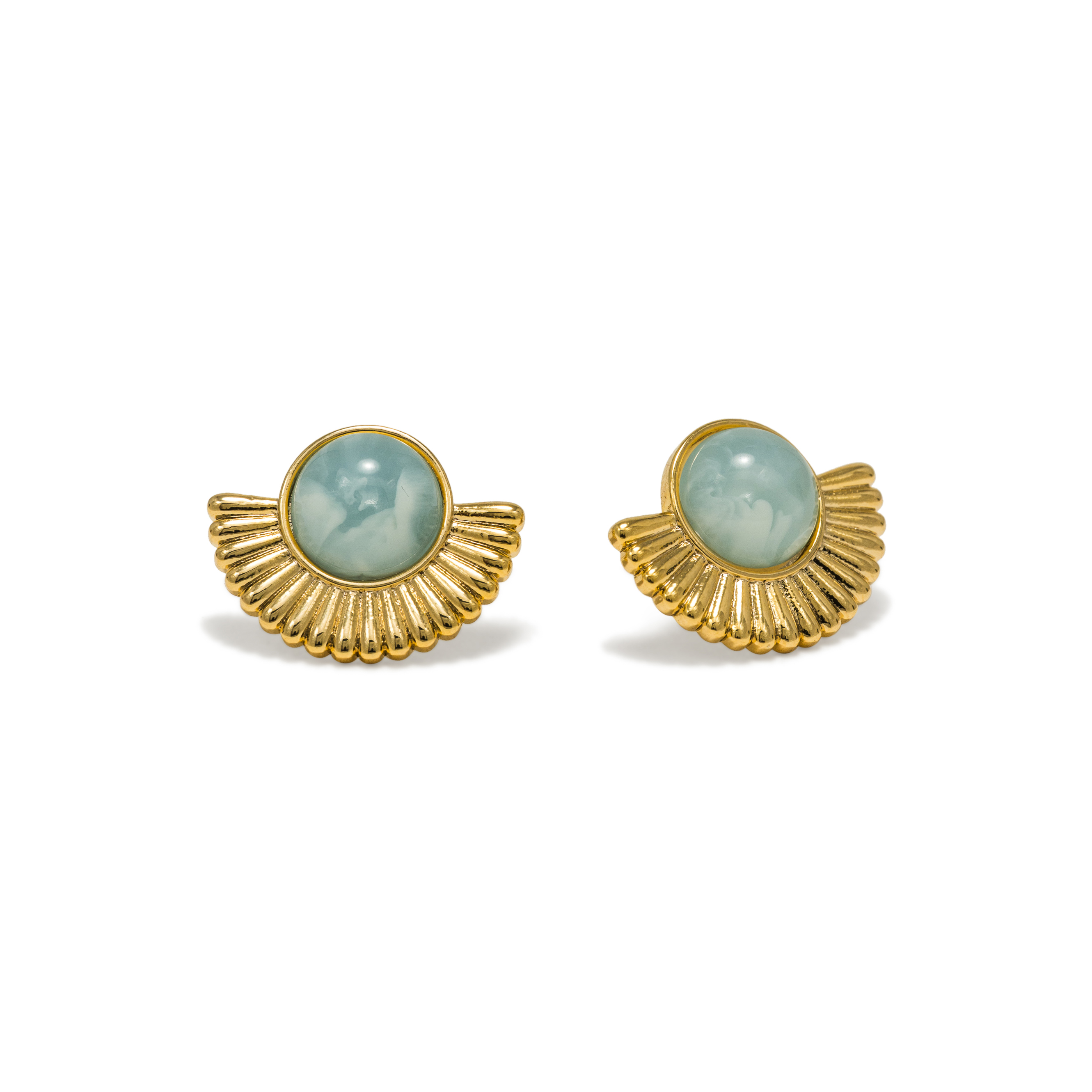 Picture of Moonpetal Stud Earrings - Sky