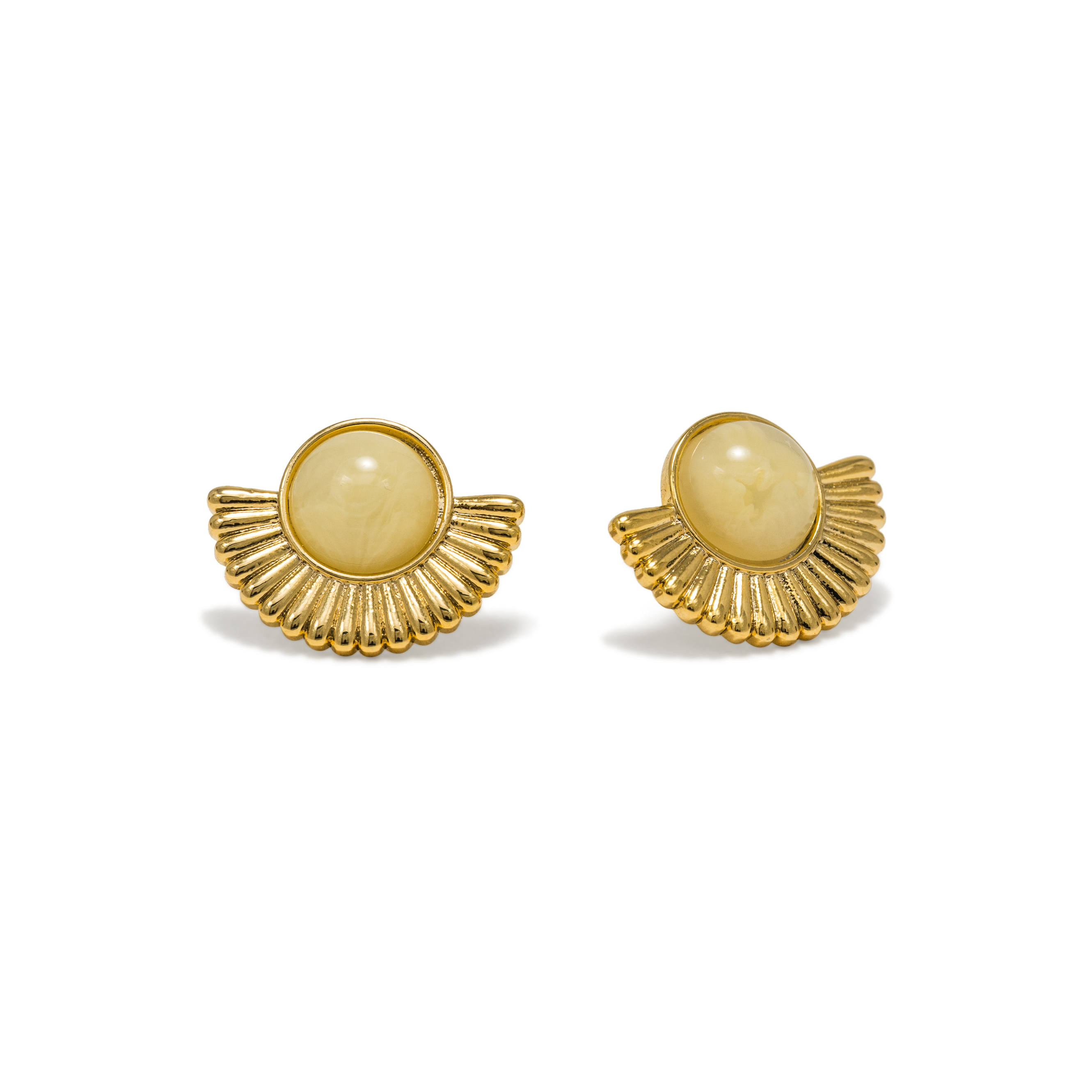 Picture of Moonpetal Stud Earrings - Yellow