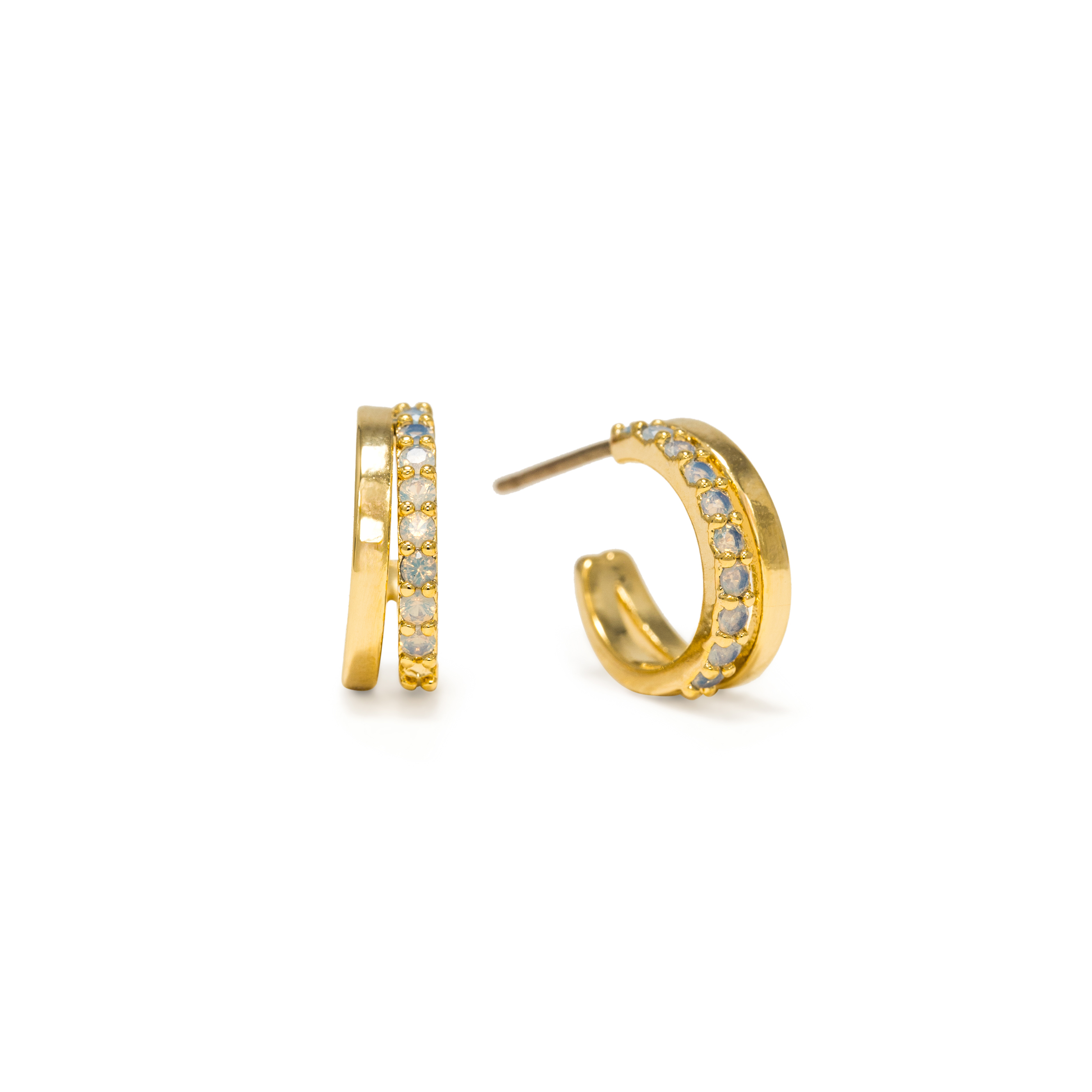 Picture of Dewdrop Hoop Earrings - Gold