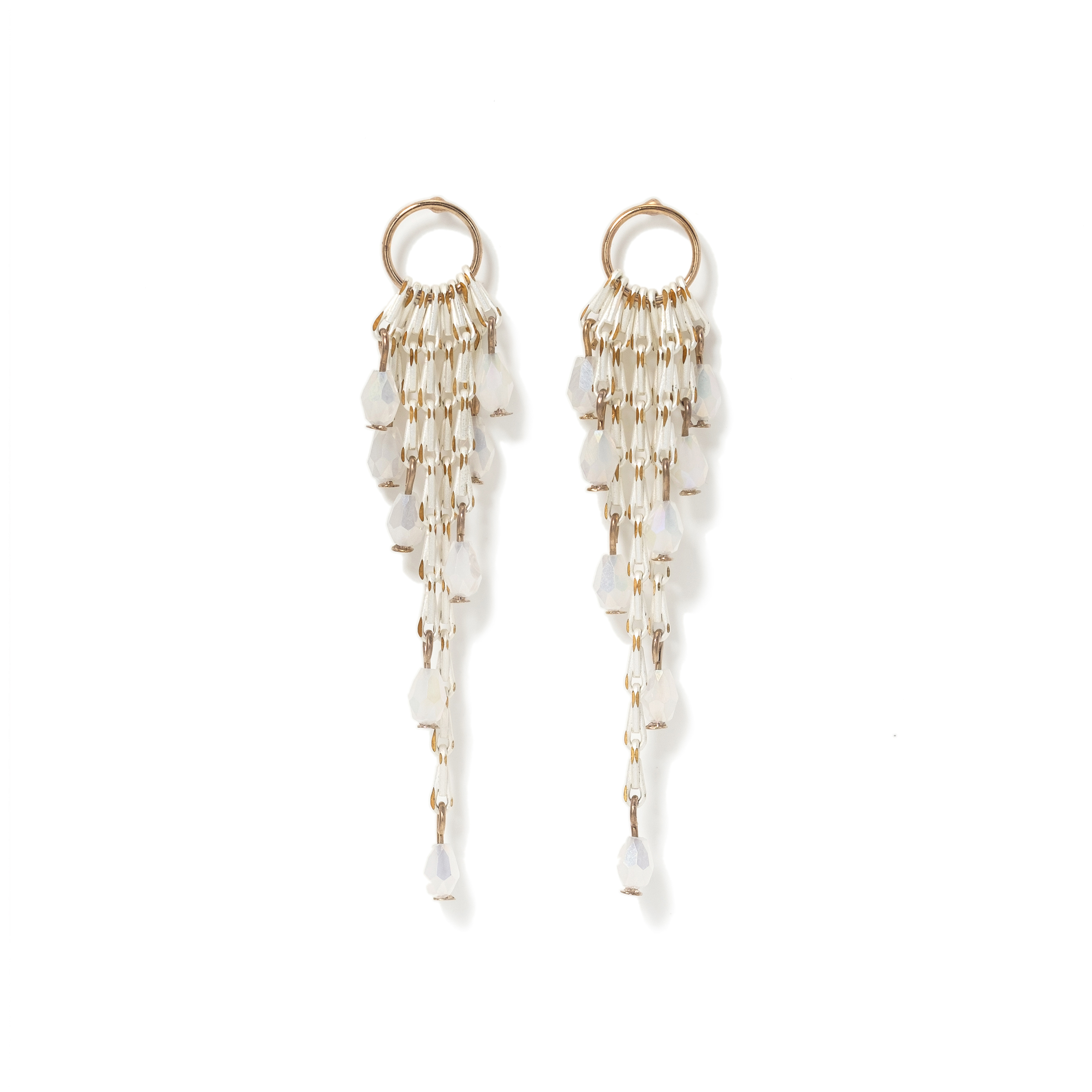 Picture of Cascade Drop Earrings - White