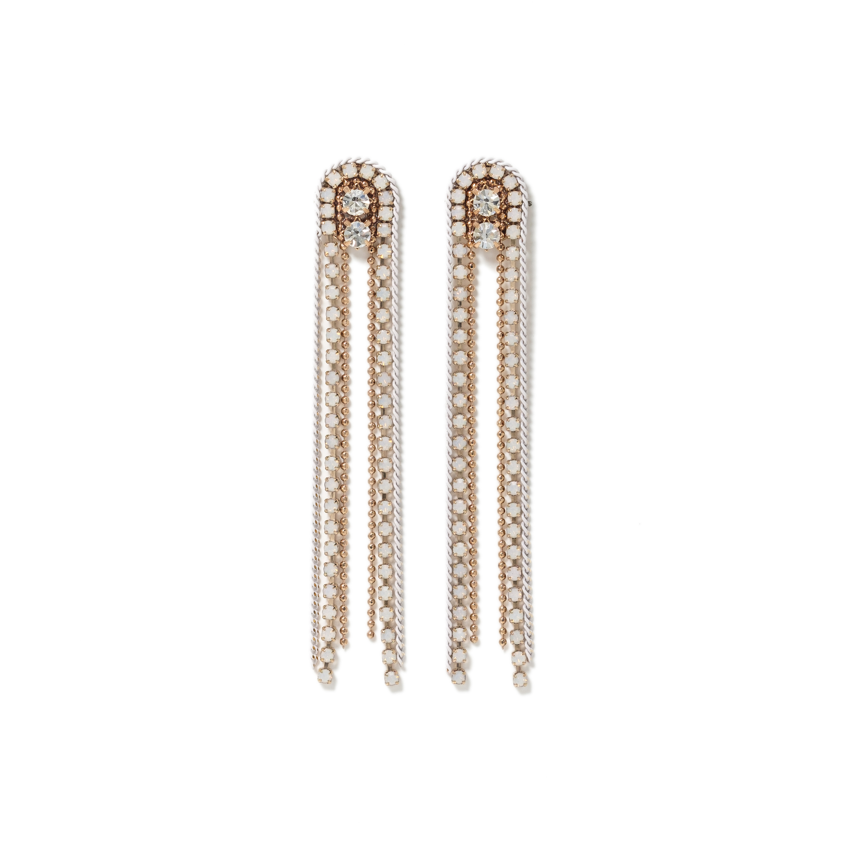 Picture of Astaire Fringe Earrings - White