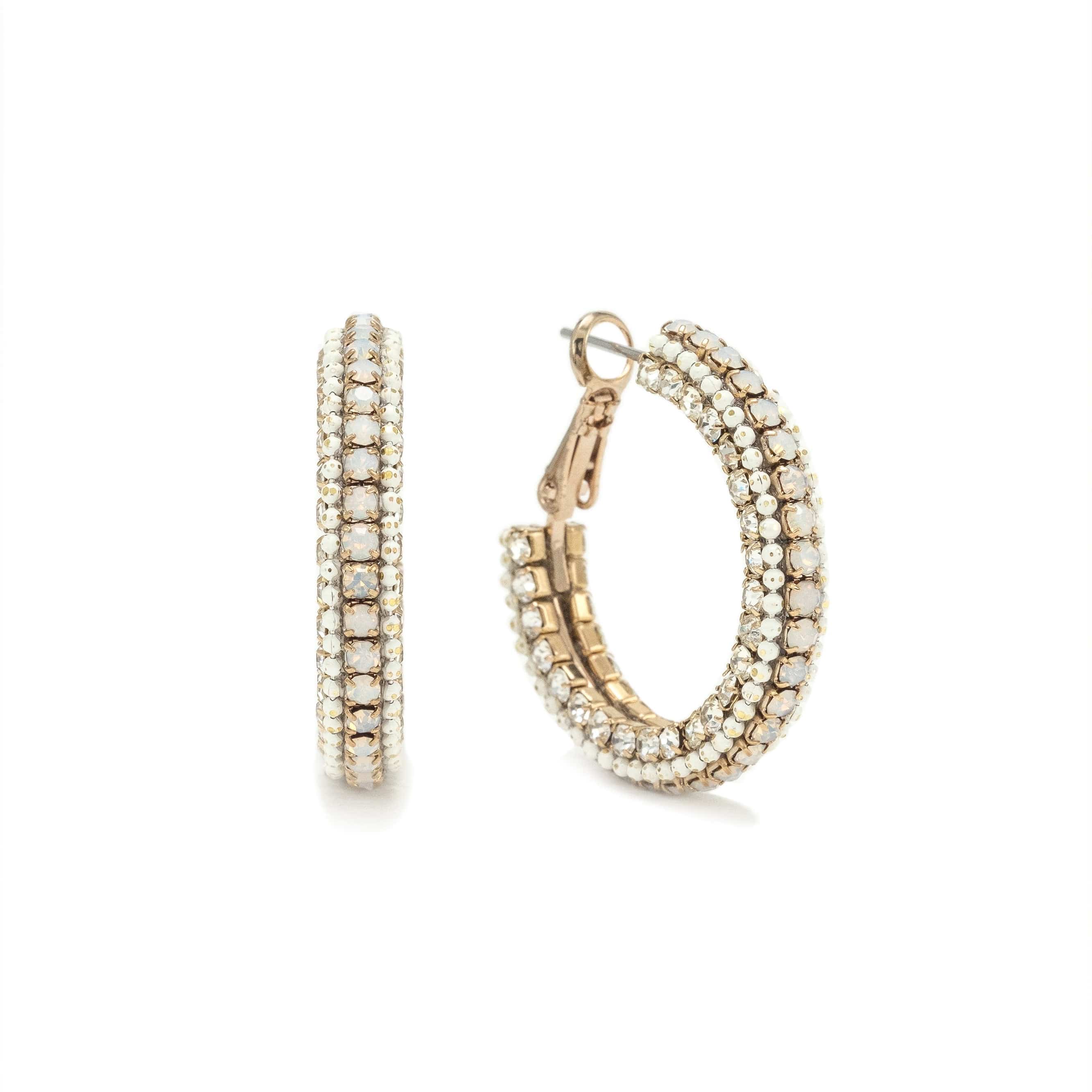 Picture of Astaire 28mm Hoop Earrings - White