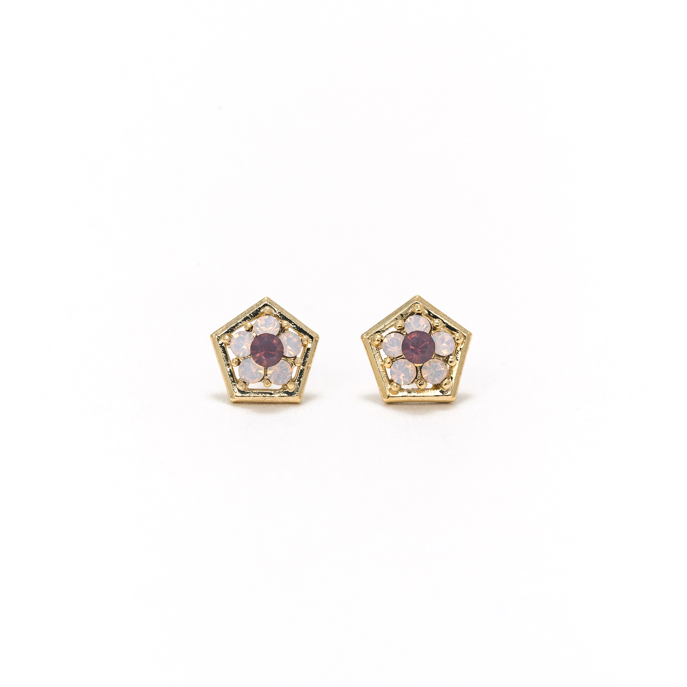 Picture of Anise Stud Earrings - Pink Opal