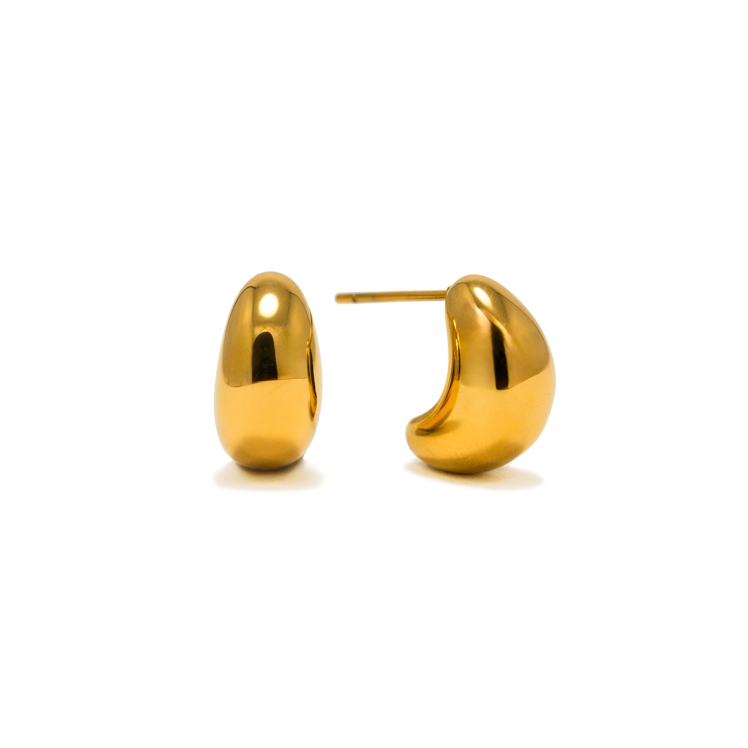 Picture of Crest Dome Hoop Earrings - Gold