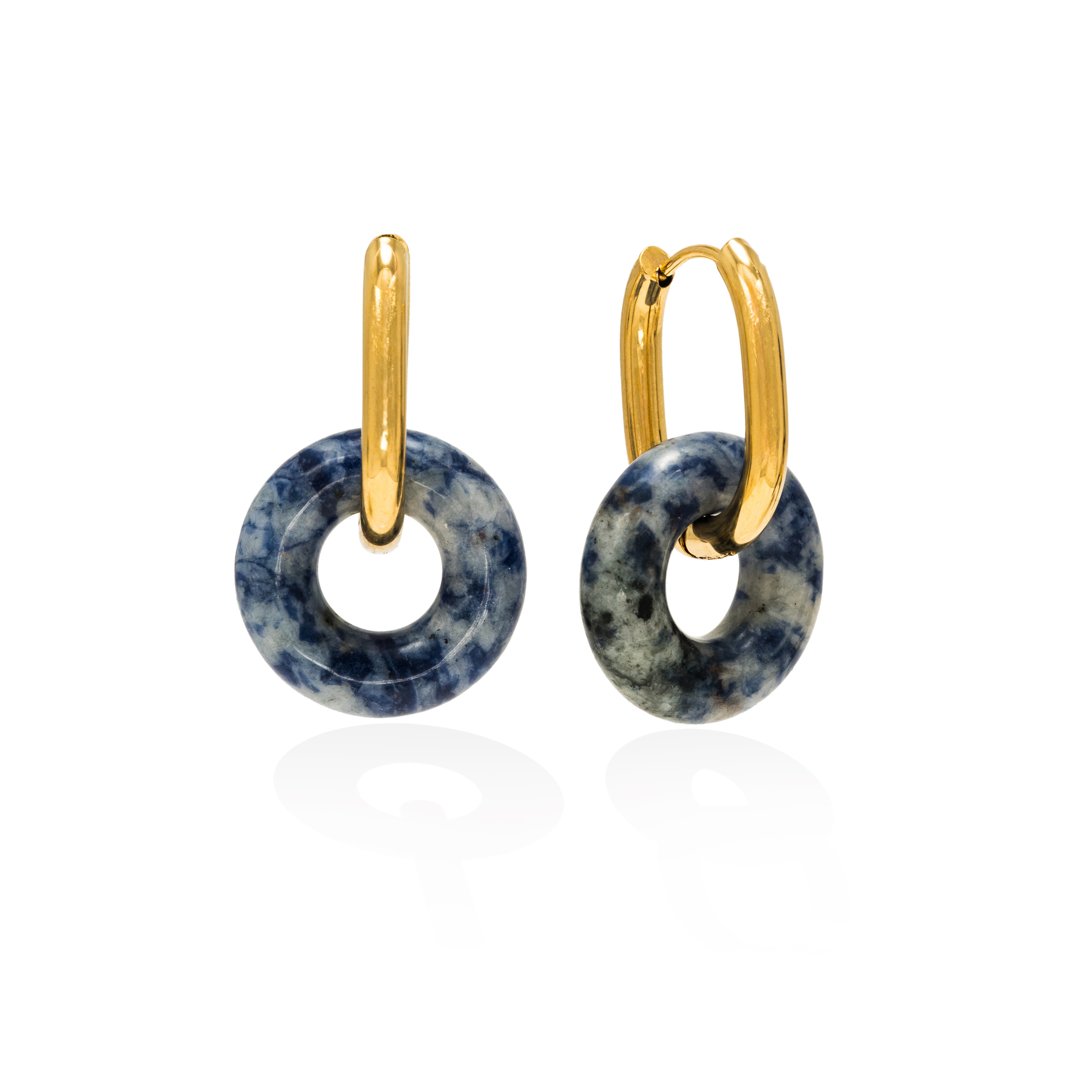 Picture of Thames Hoop Earrings - Blue
