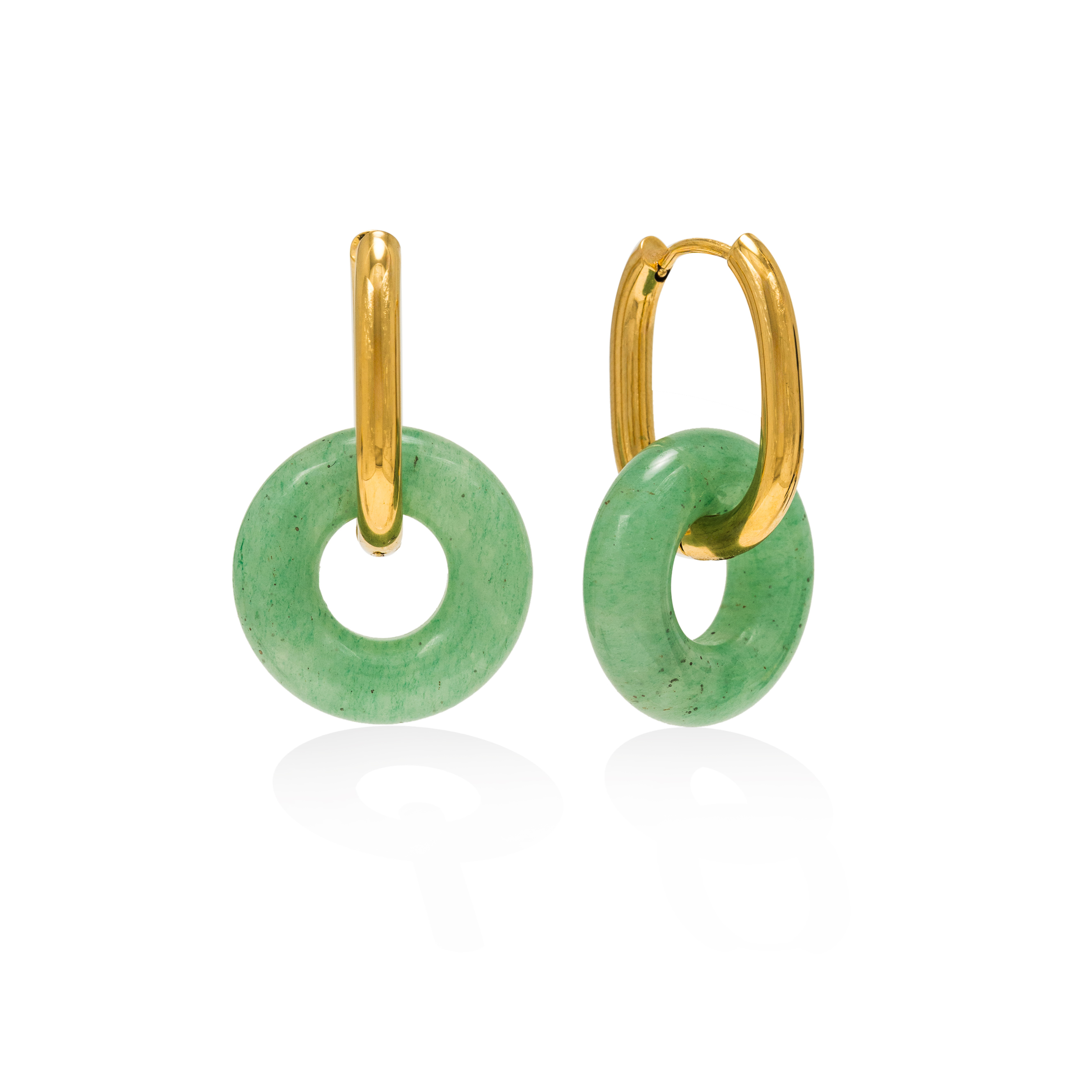 Picture of Thames Hoop Earrings - Mint
