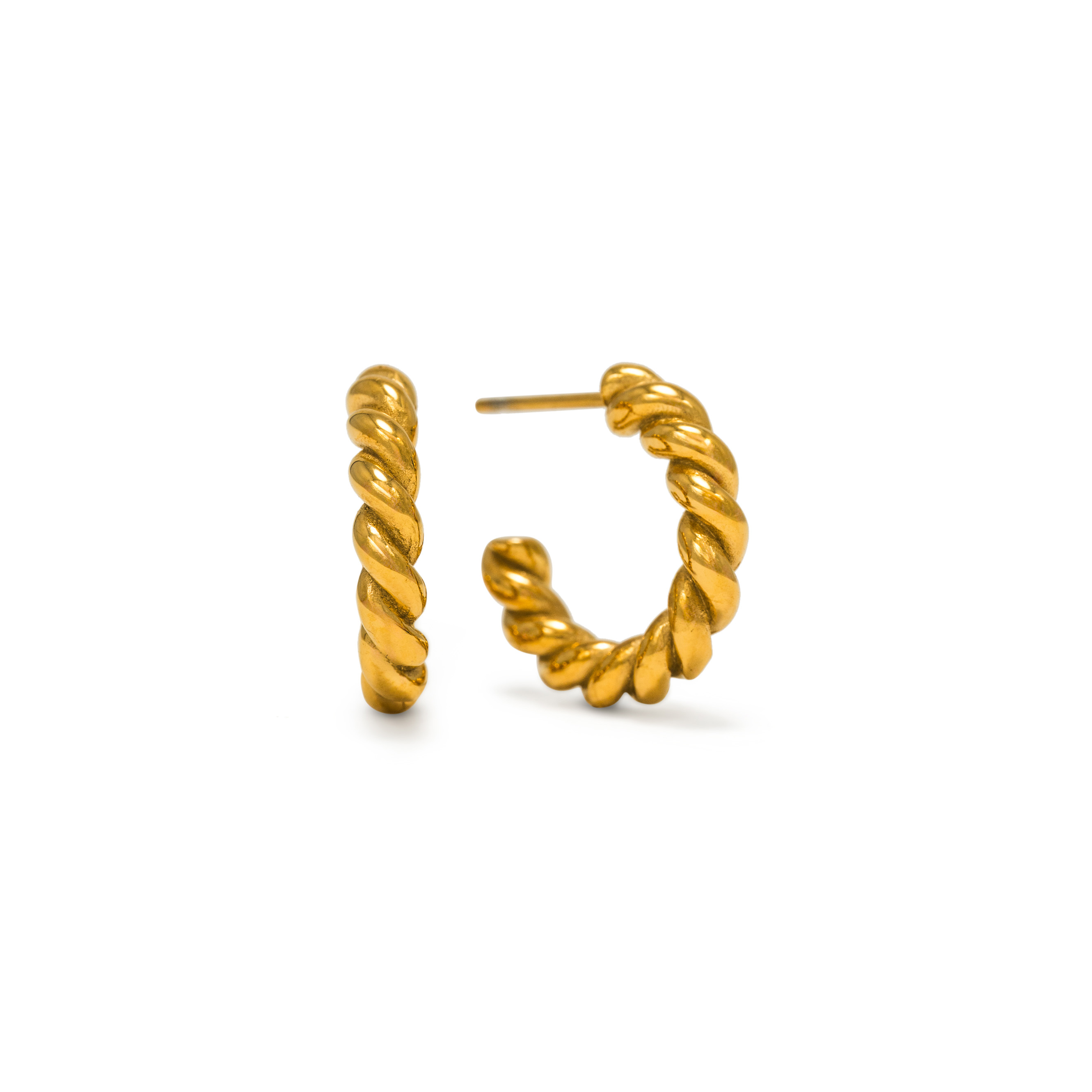 Picture of Dawson Hoop Earrings - Gold (Waterproof)