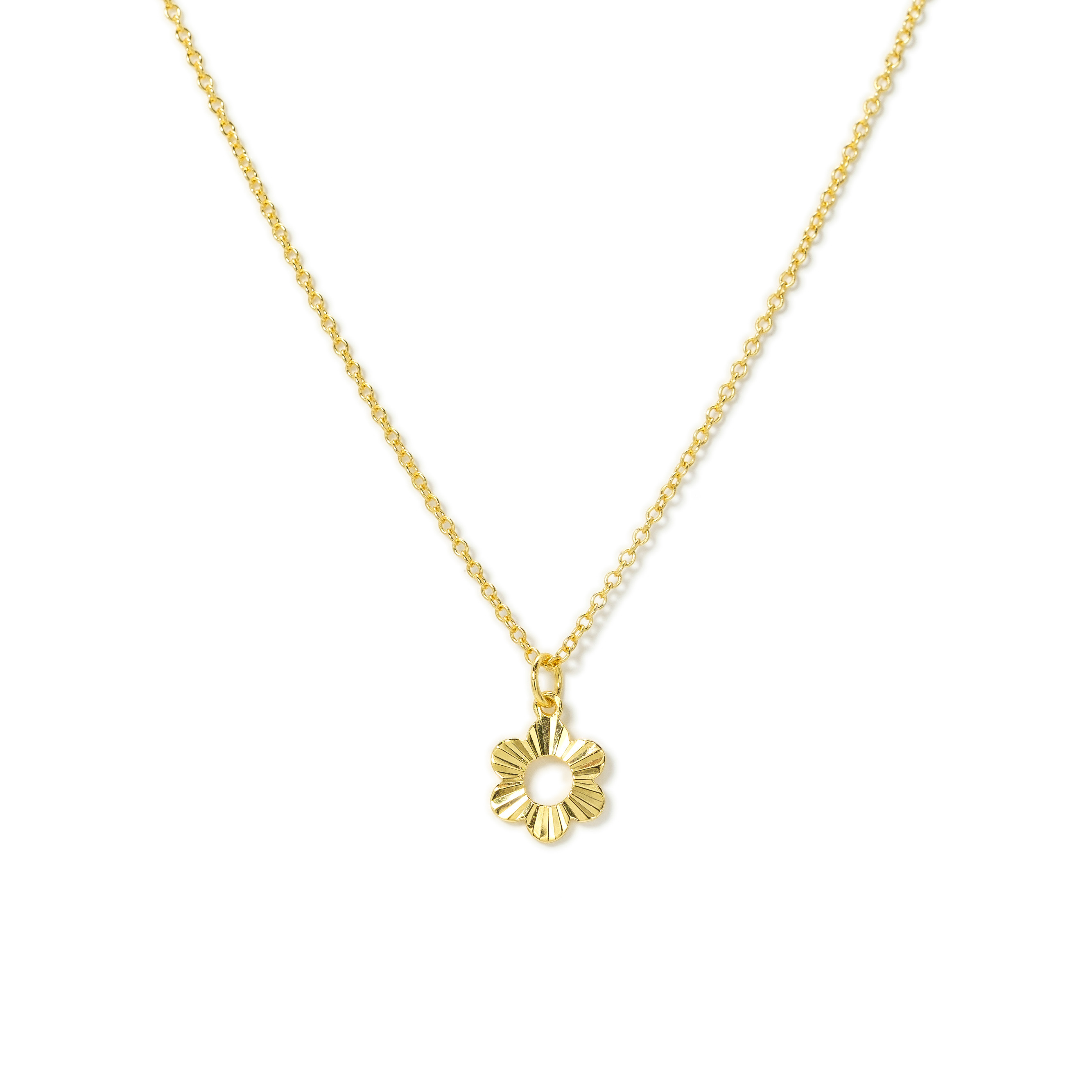 Picture of Daisy Fluted Necklace - Gold