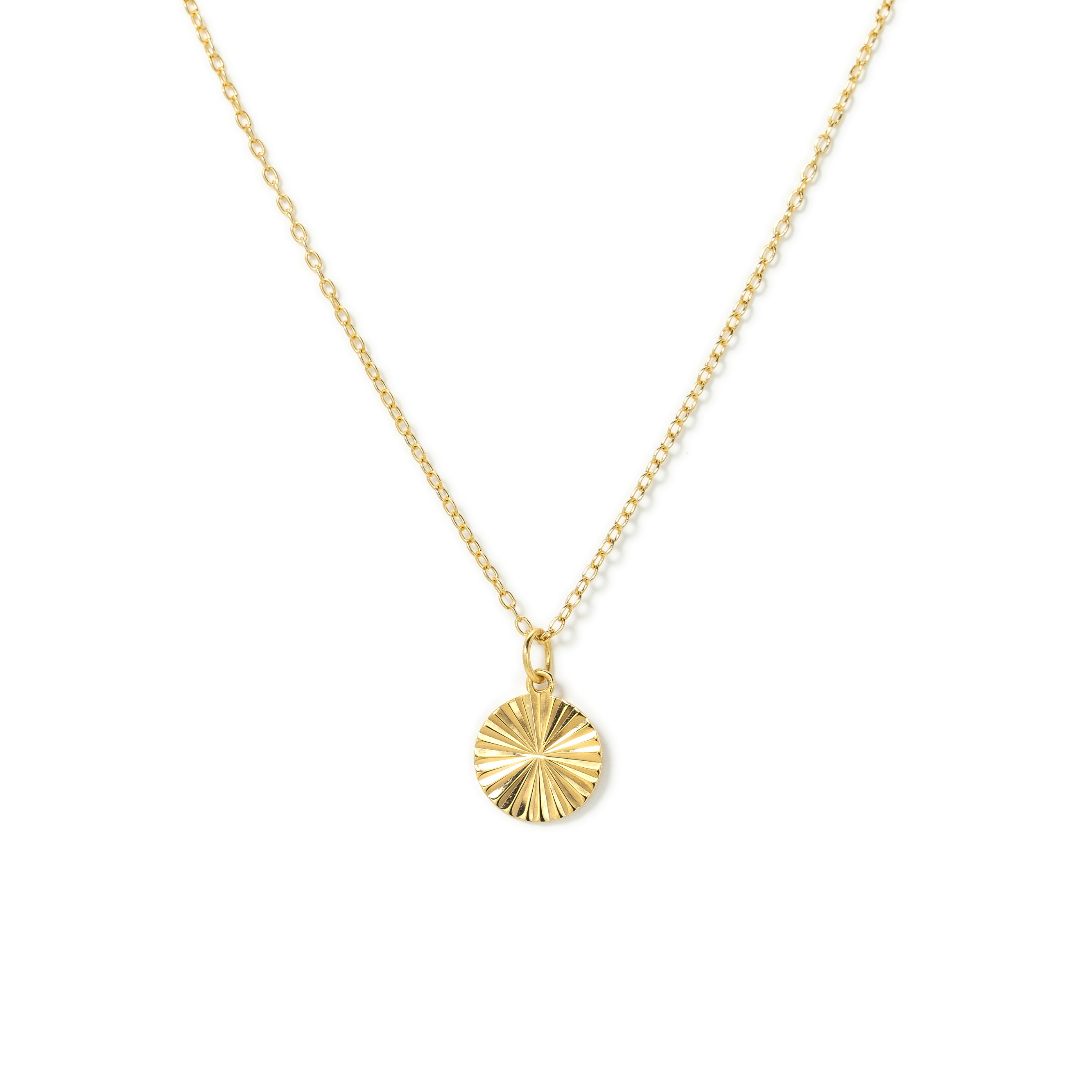 Picture of Coin Fluted Necklace - Gold