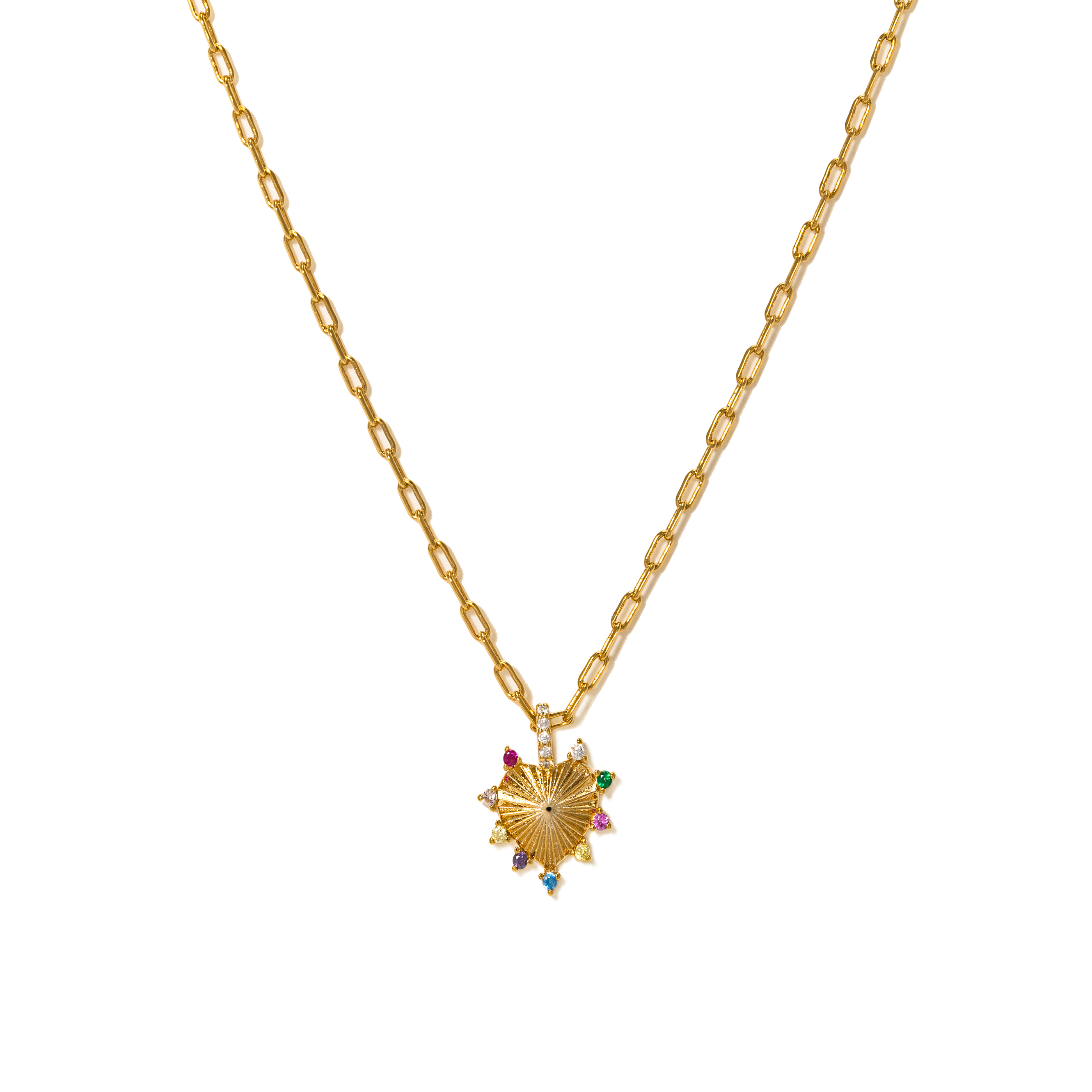 Picture of Love Token Heart Necklace - Mixed