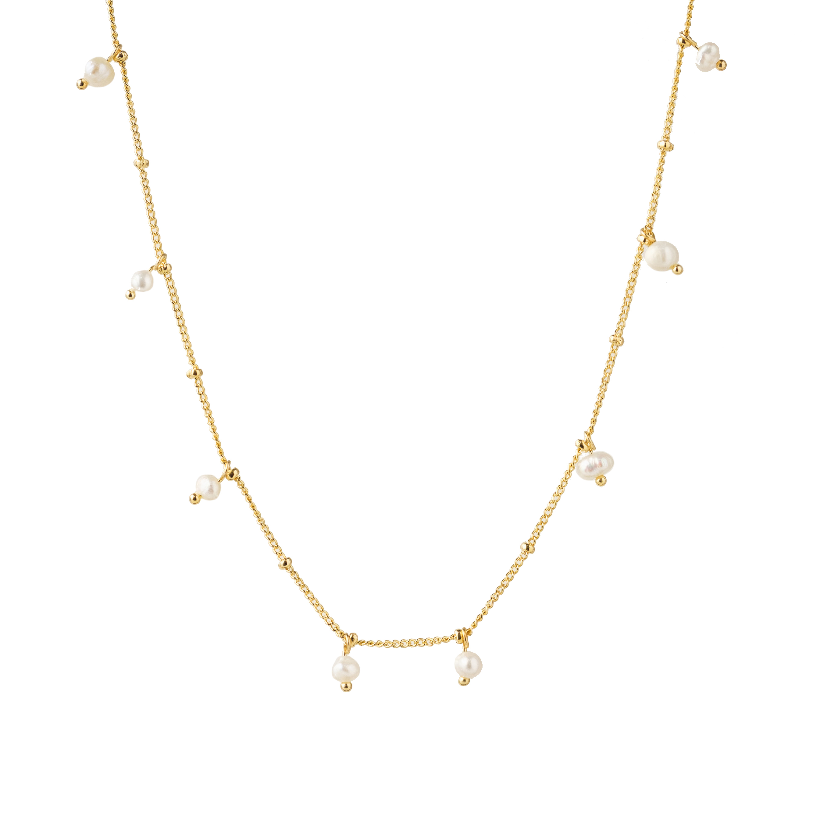 Picture of Dot Pearl Necklace - White