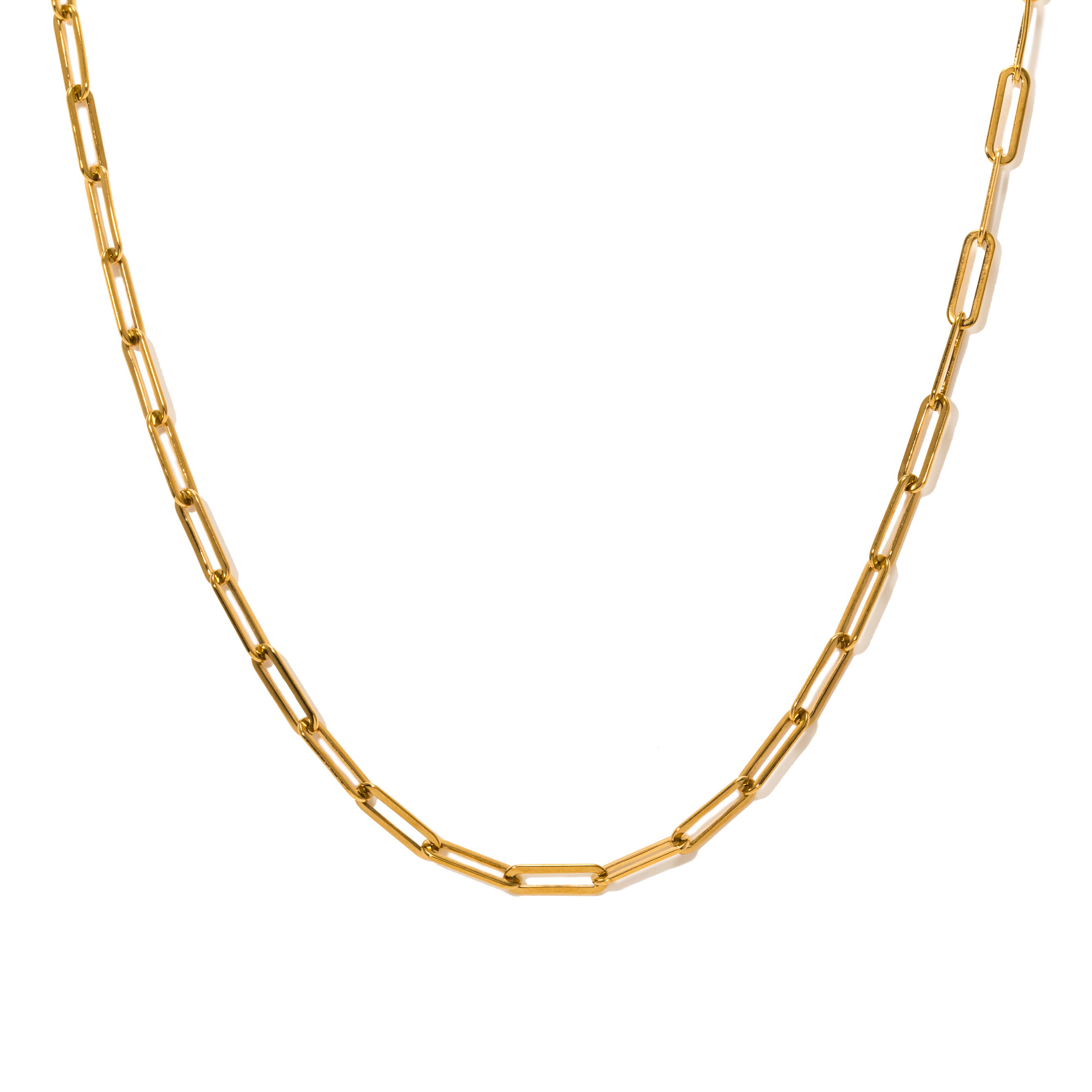 Picture of Bold Paperclip Necklace - Gold