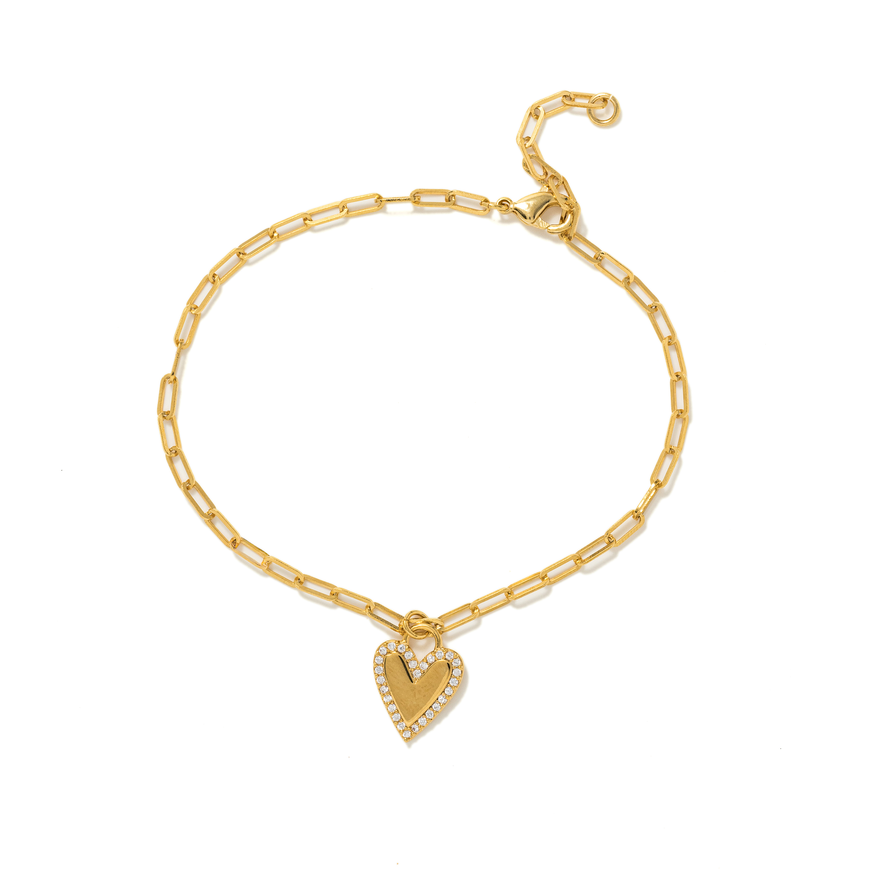Picture of Verona Pave Heart Bracelet - Gold