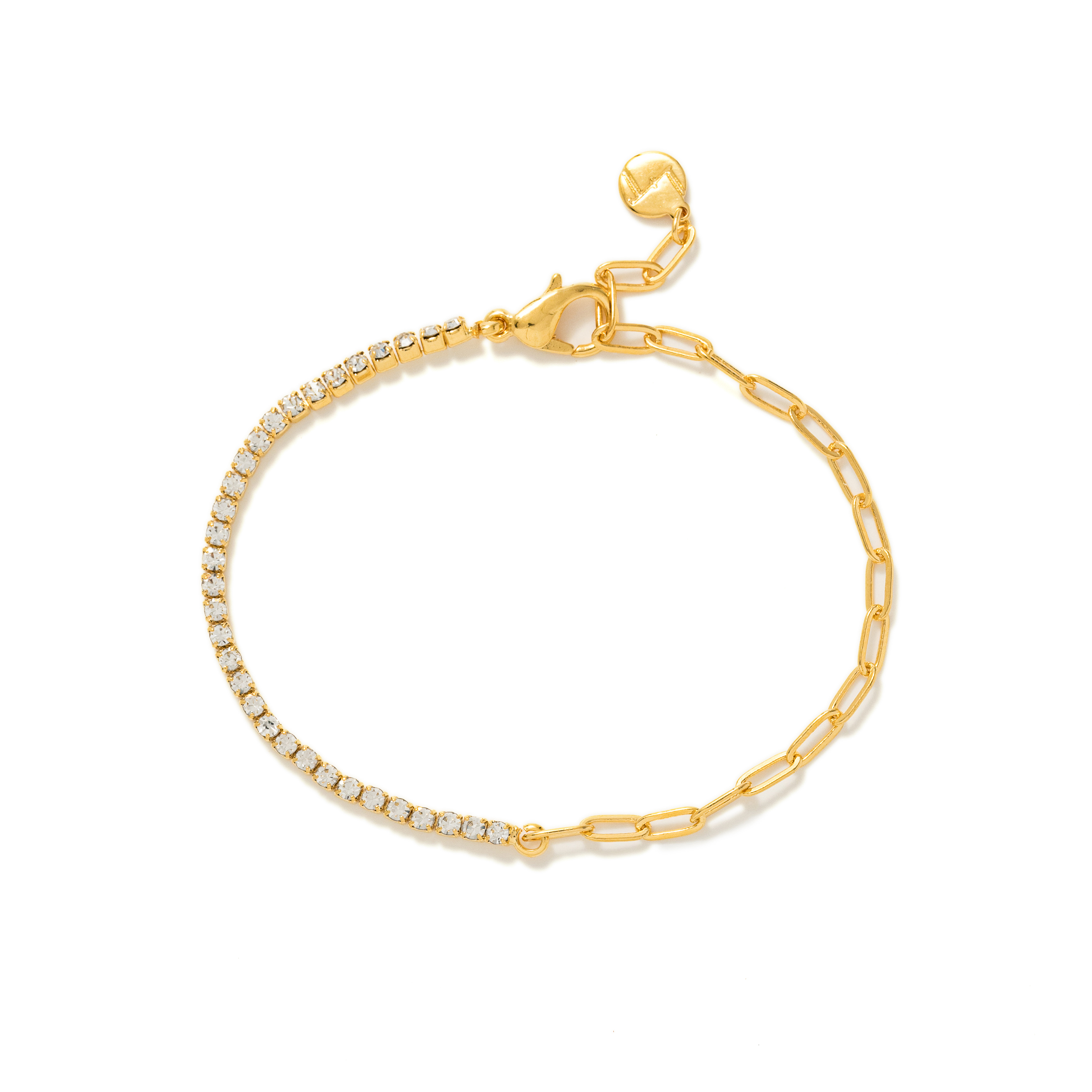 Picture of Tennis Paperclip Bracelet - Clear