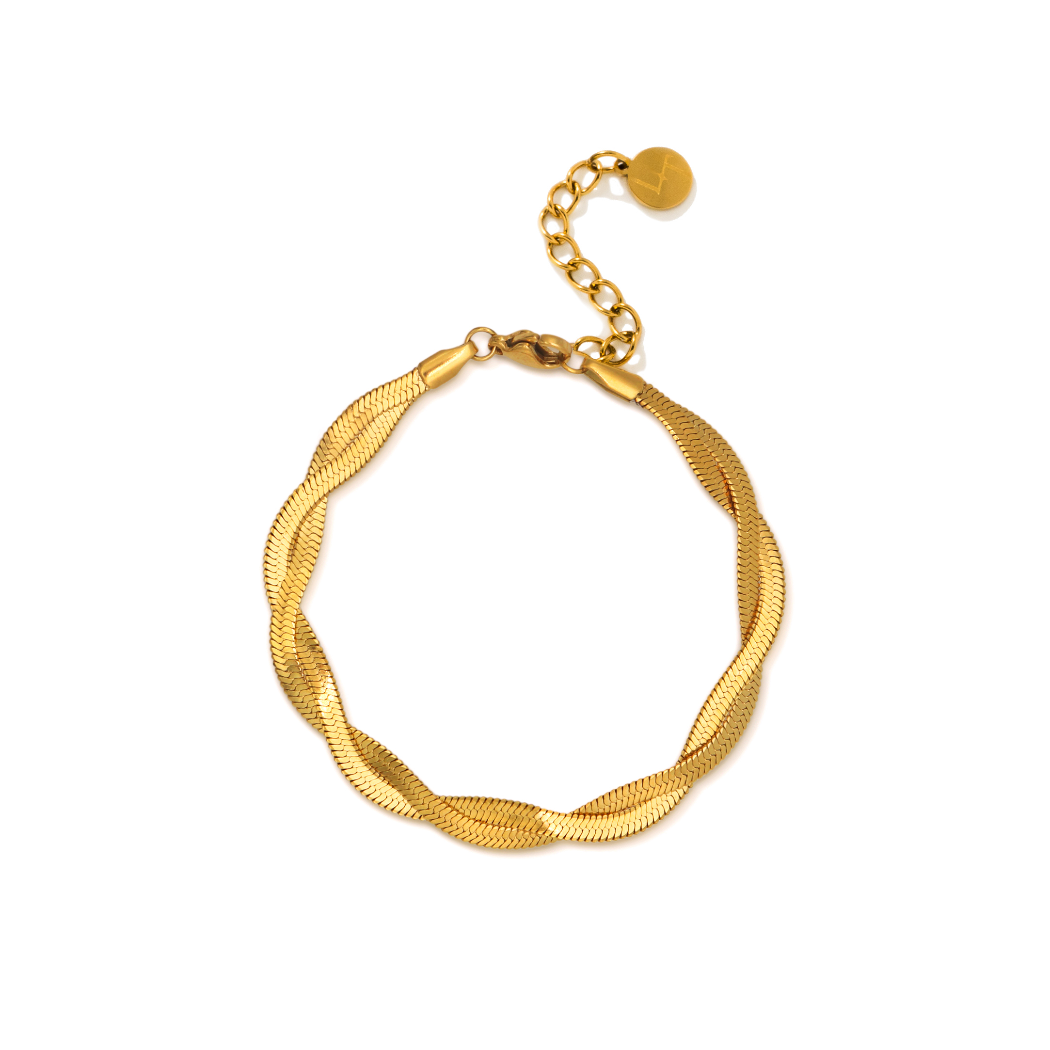 Picture of Josie Twist Herringbone Bracelet - Gold
