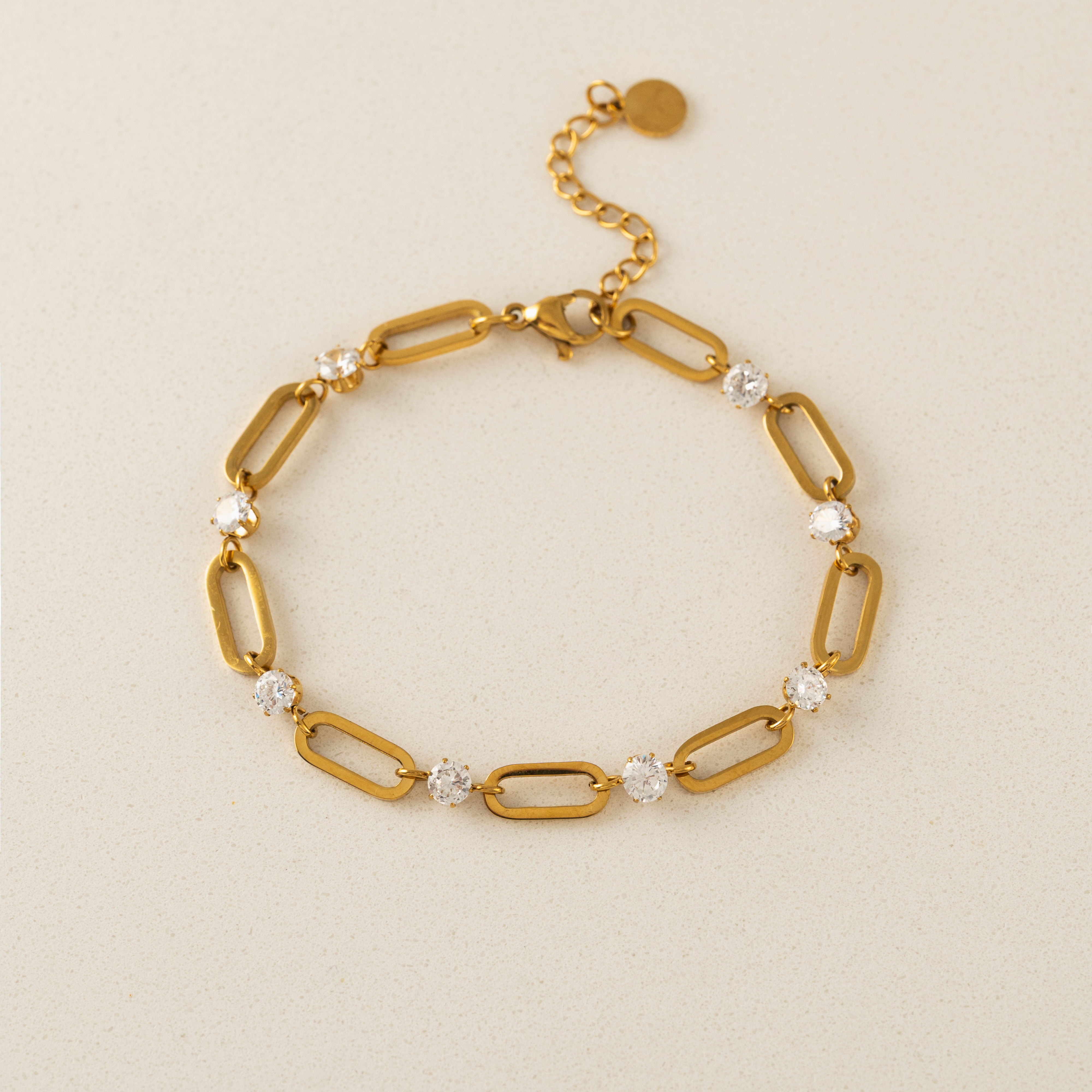 Picture of Riva CZ U-Link Bracelet - Gold