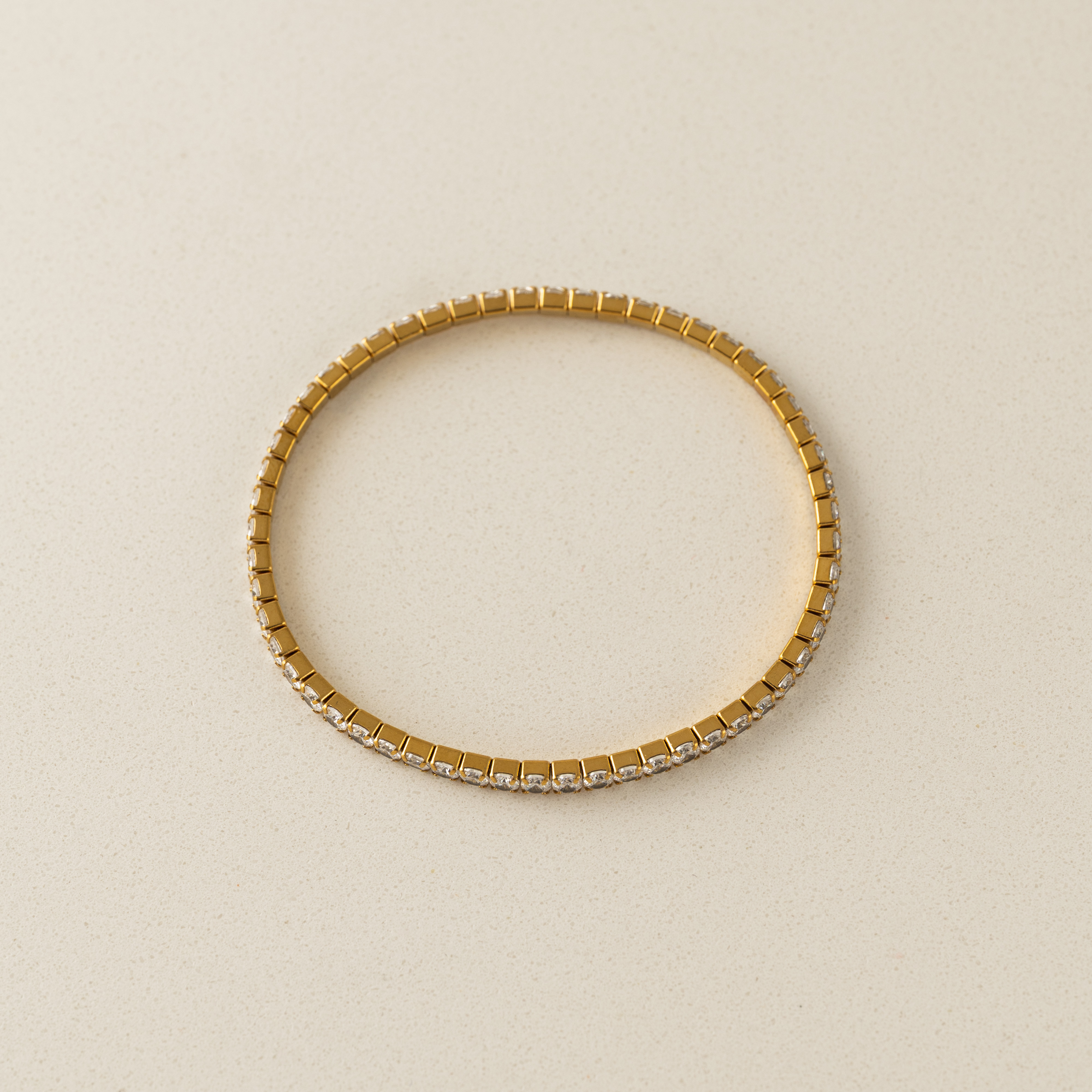 Picture of Stretch CZ Tennis Bracelet - Gold