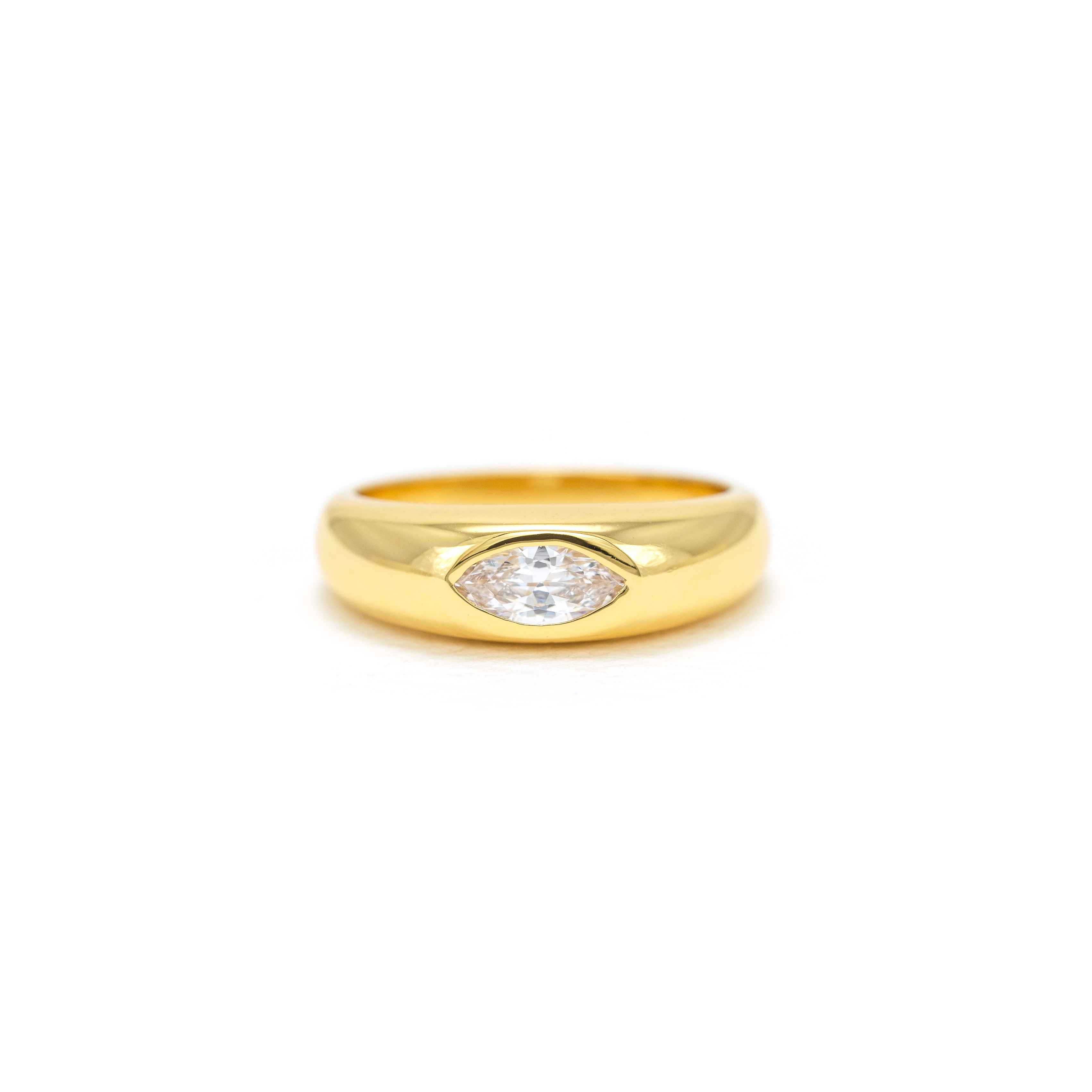 Picture of Marquise Dome Ring Gold - Size 6