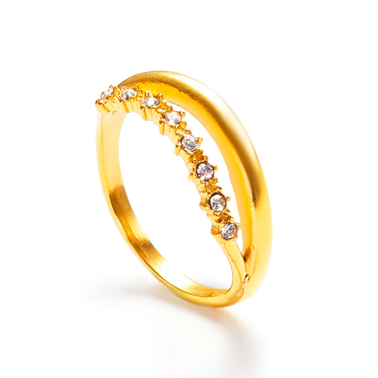 Picture of Saturn Double Ring - Gold - size 8