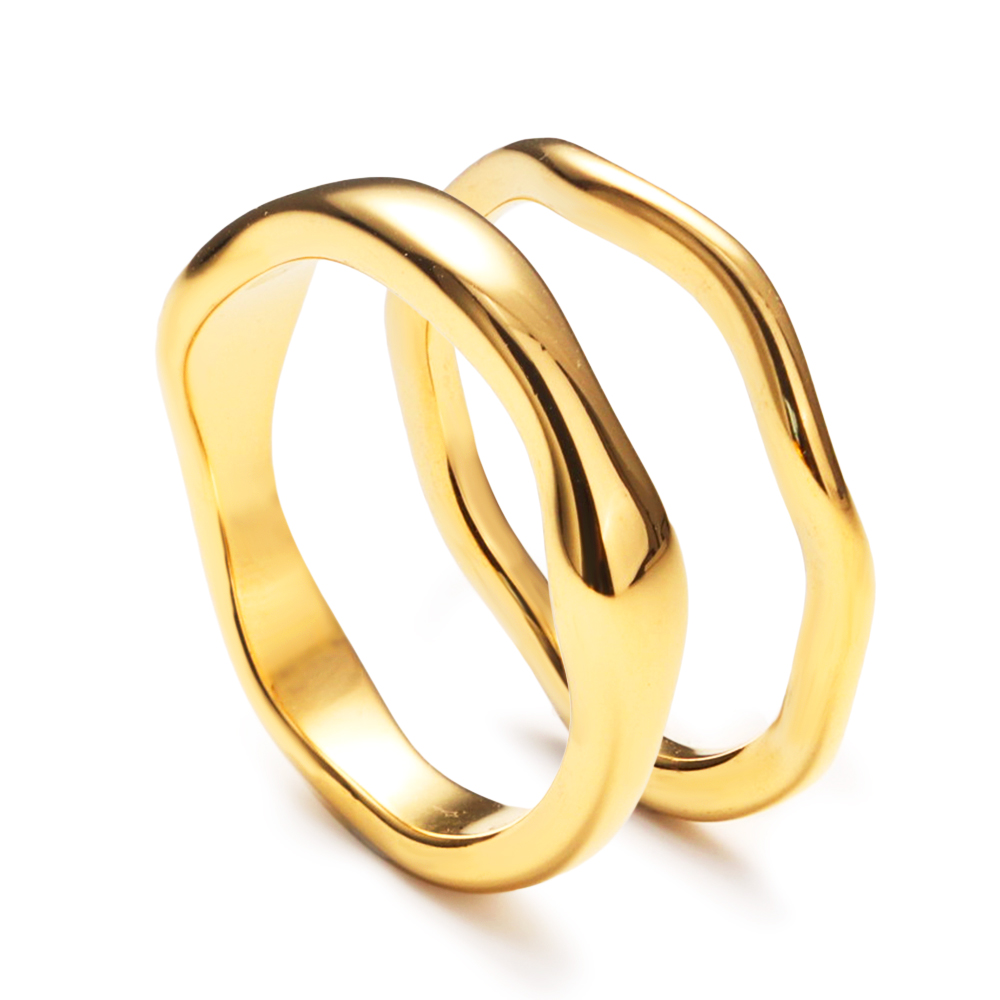 Picture of Coral Ring Set - Gold - size 7