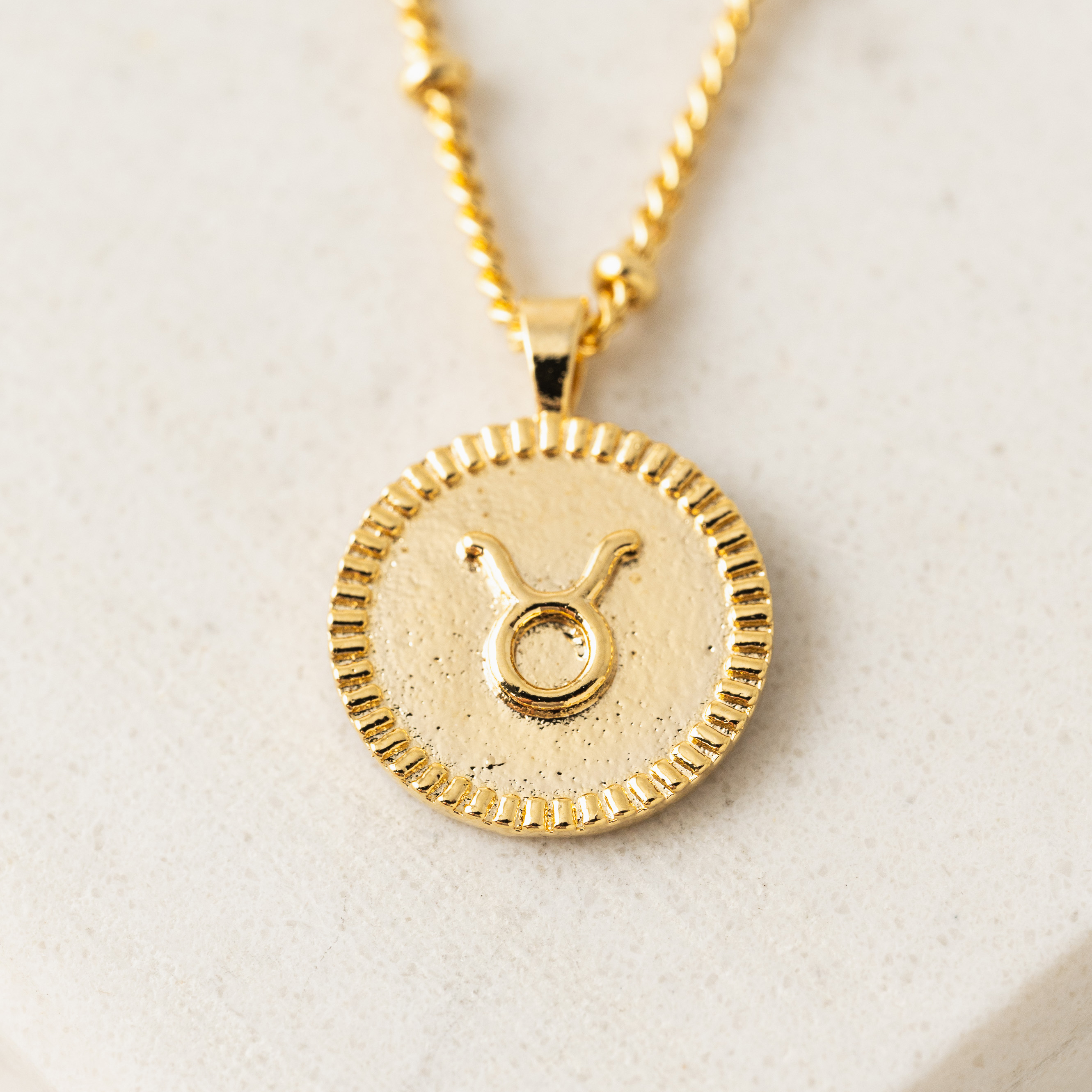 Picture of Taurus Horoscope Necklace - Gold