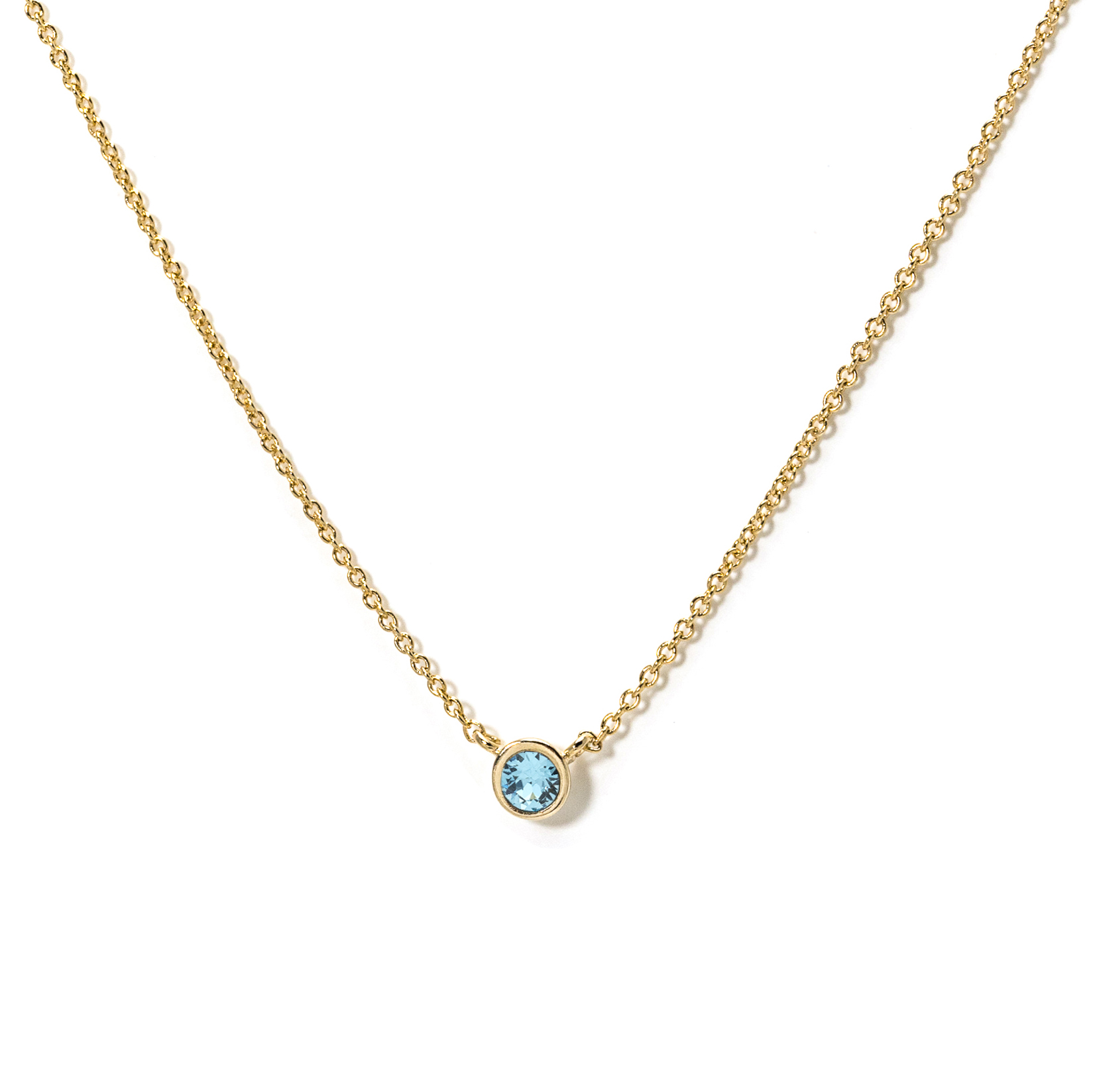 Picture of March Kaleidoscope Birthstone Necklace - Gold