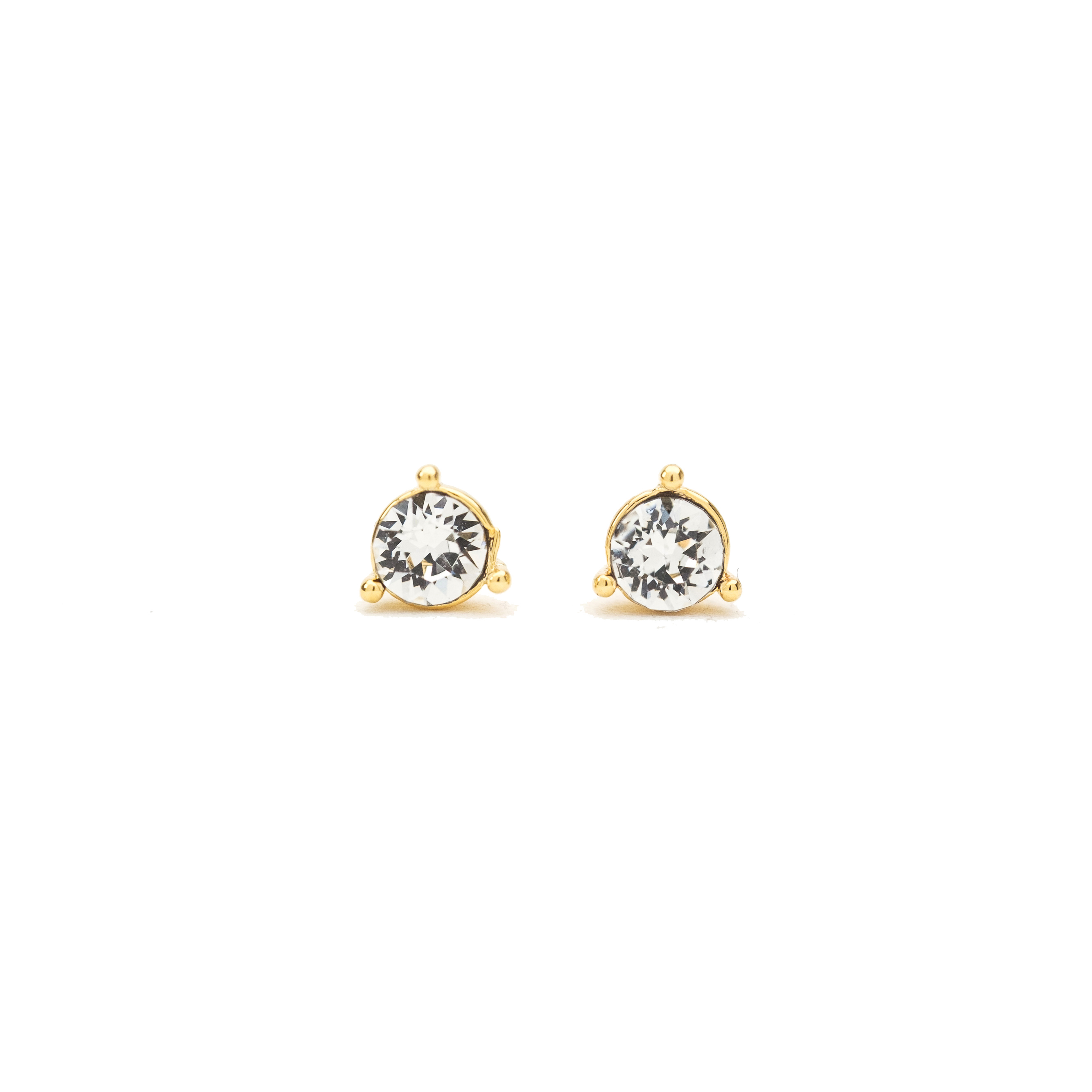 Picture of April Kaleidoscope Birthstone Stud Earrings - Gold